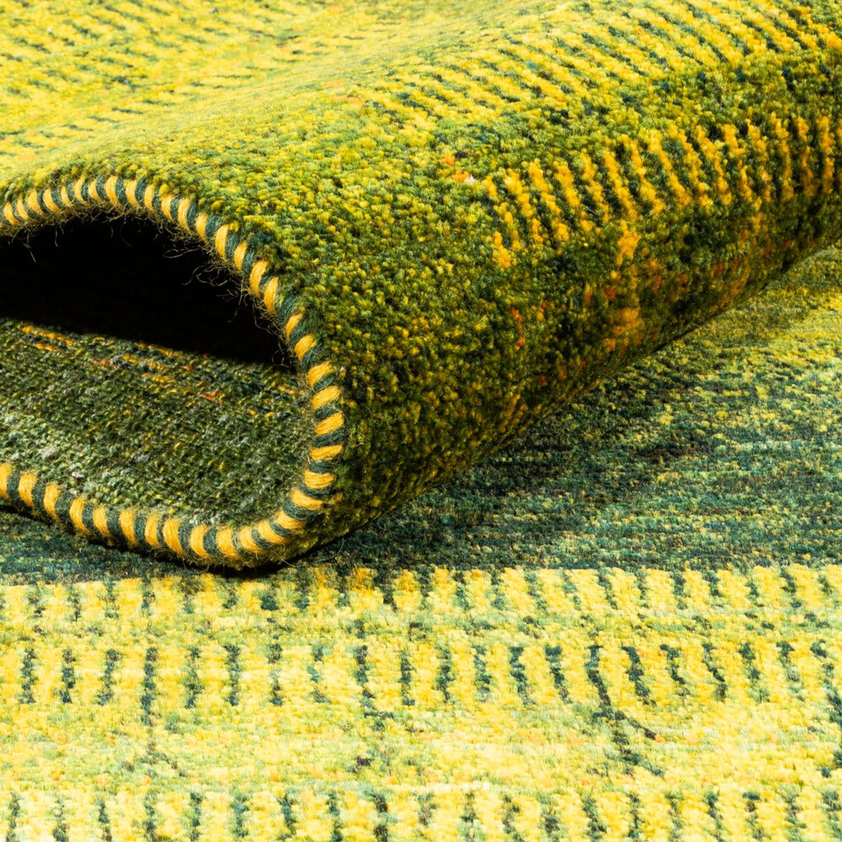 Tapis Gabbeh - Loribaft Persan - 298 x 216 cm - vert