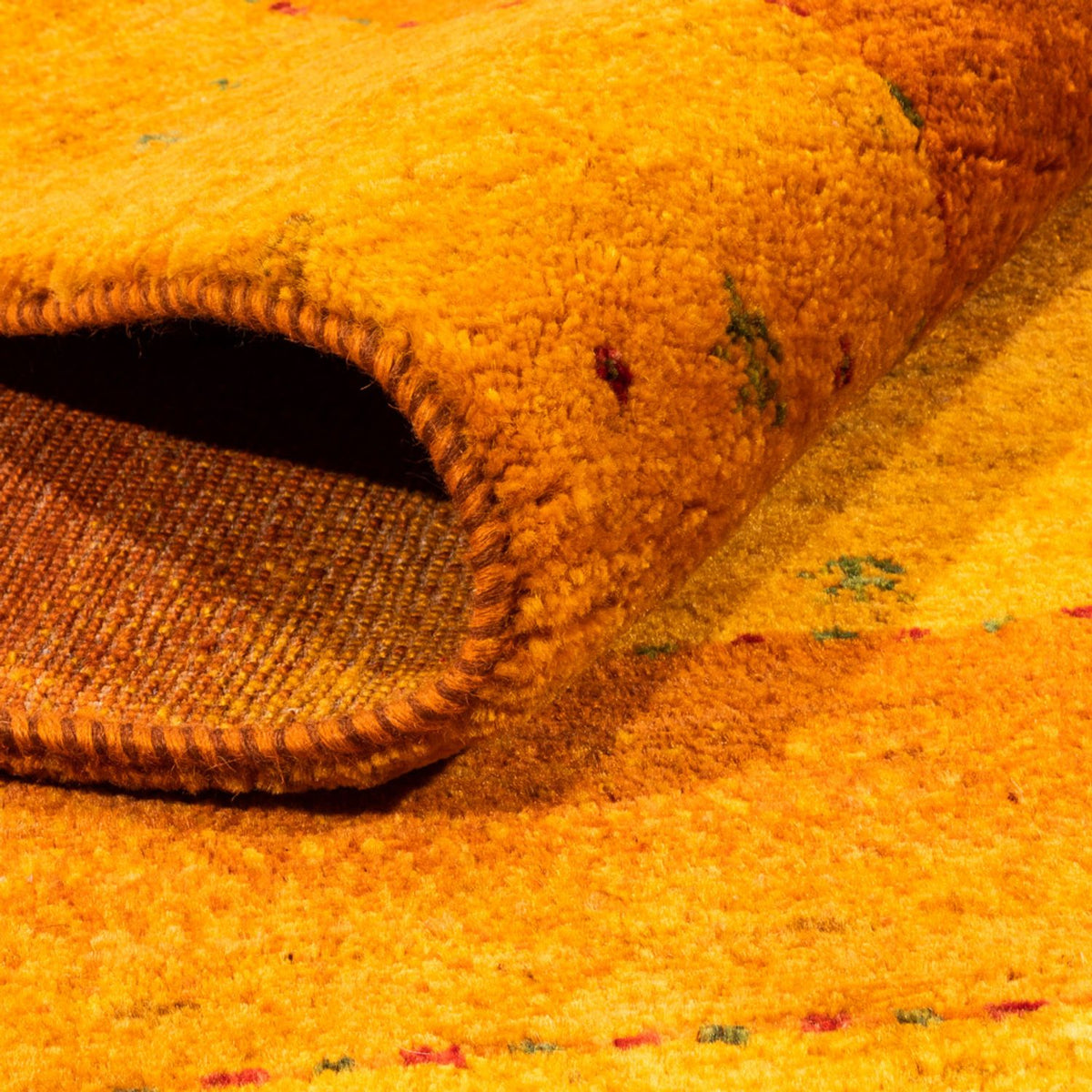 Tapis Gabbeh - Loribaft Persan - 162 x 125 cm - or