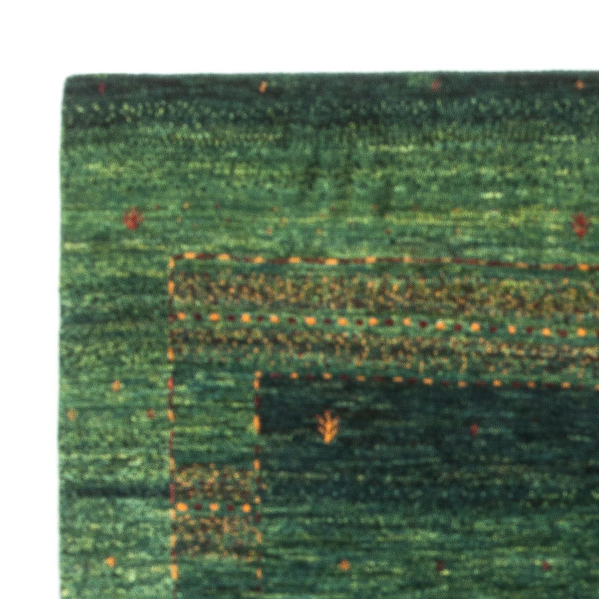 Tapis Gabbeh - Loribaft Persan - 145 x 100 cm - vert