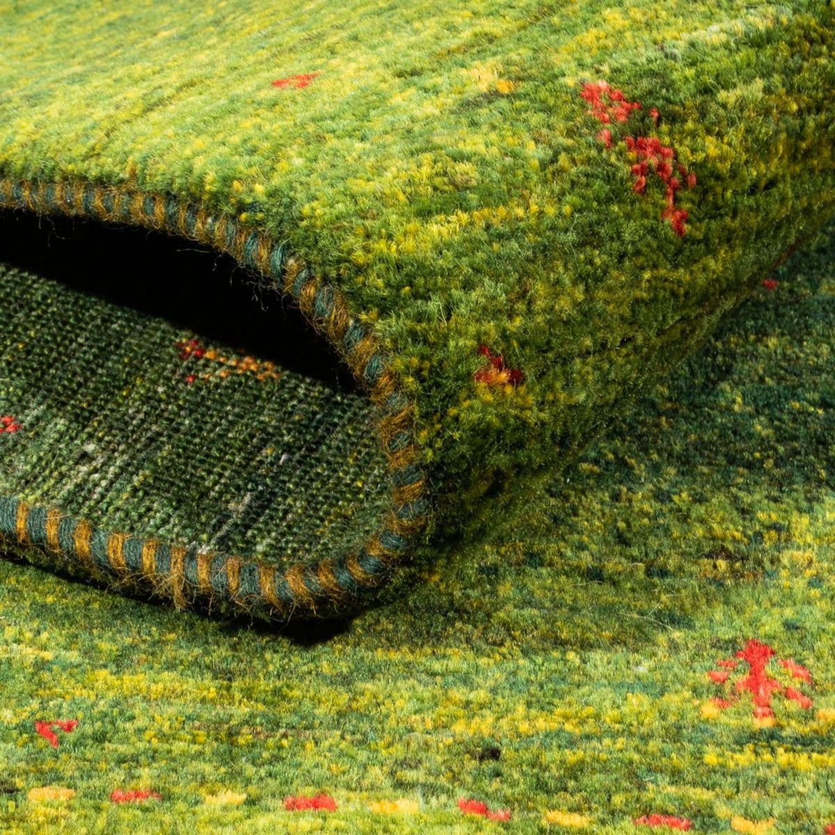 Tapis Gabbeh - Loribaft Persan - 200 x 150 cm - vert