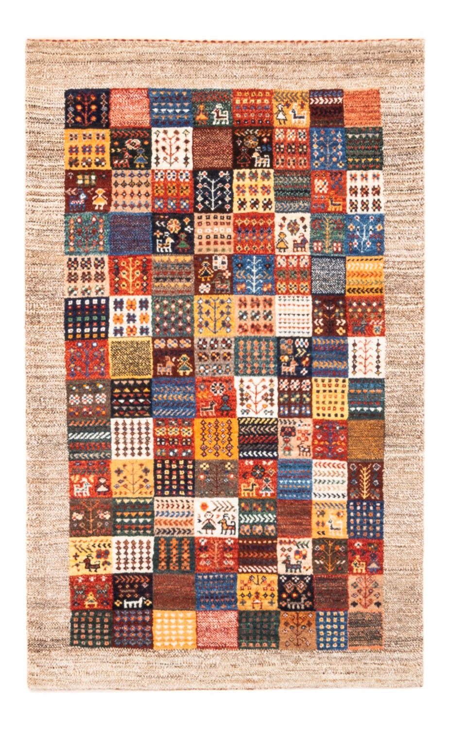 Tapis Gabbeh - Loribaft Persan - Royal - 132 x 84 cm - multicolore
