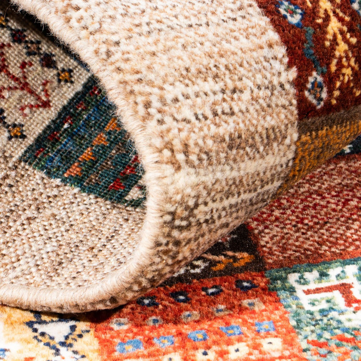 Tapis Gabbeh - Loribaft Persan - Royal - 132 x 84 cm - multicolore