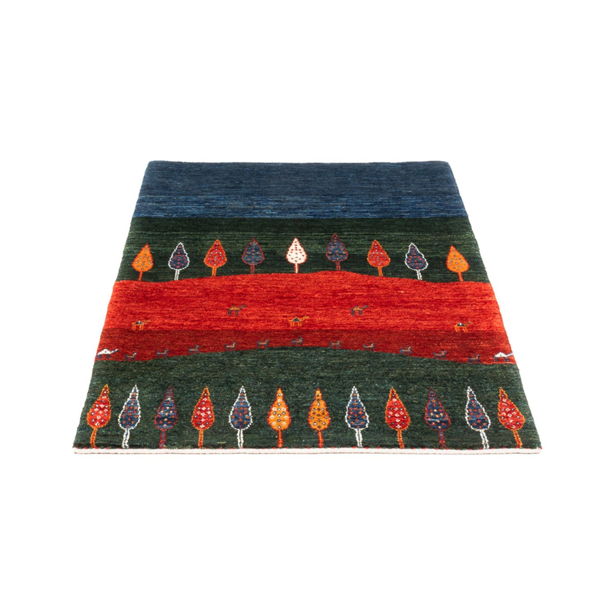 Tapis Gabbeh - Loribaft Persan - Royal - 126 x 86 cm - multicolore