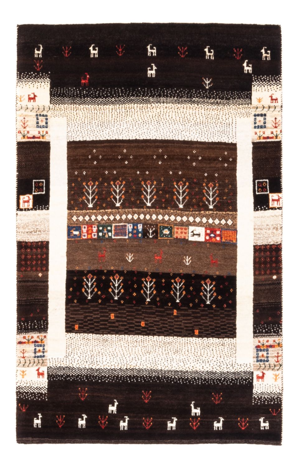 Tapis Gabbeh - Loribaft Persan - Royal - 130 x 86 cm - multicolore