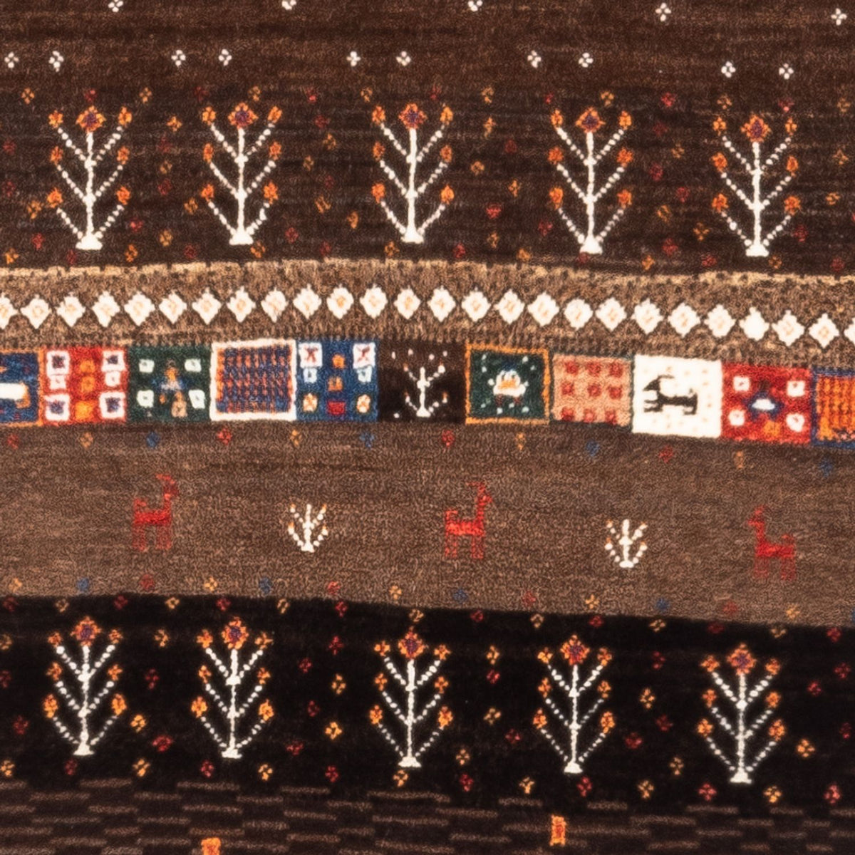 Tapis Gabbeh - Loribaft Persan - Royal - 130 x 86 cm - multicolore