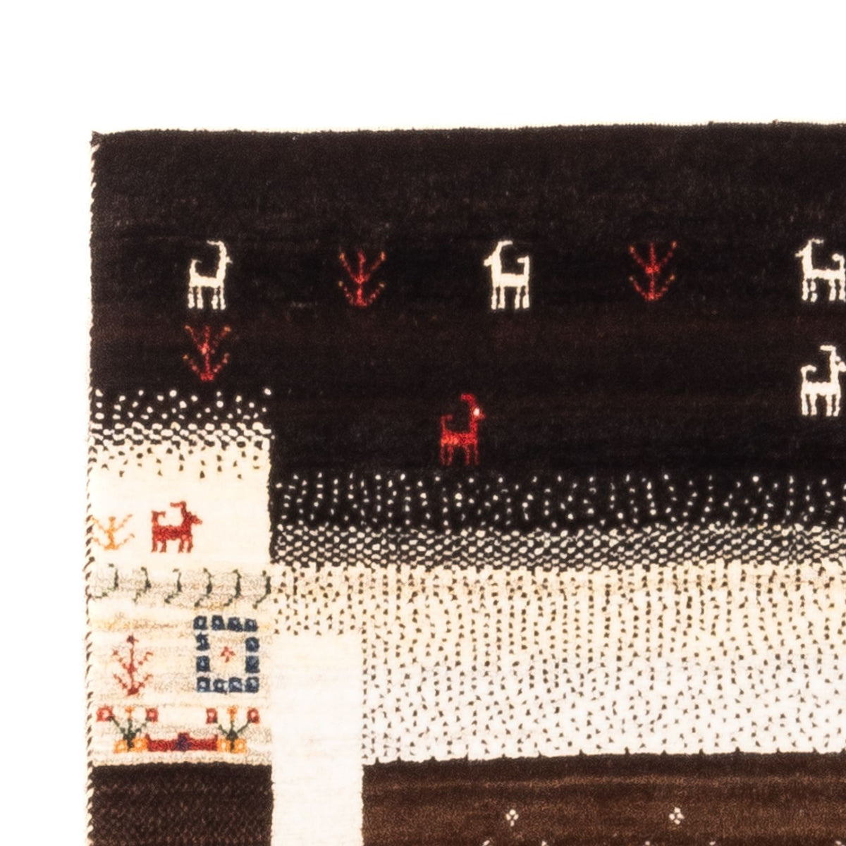 Tapis Gabbeh - Loribaft Persan - Royal - 130 x 86 cm - multicolore