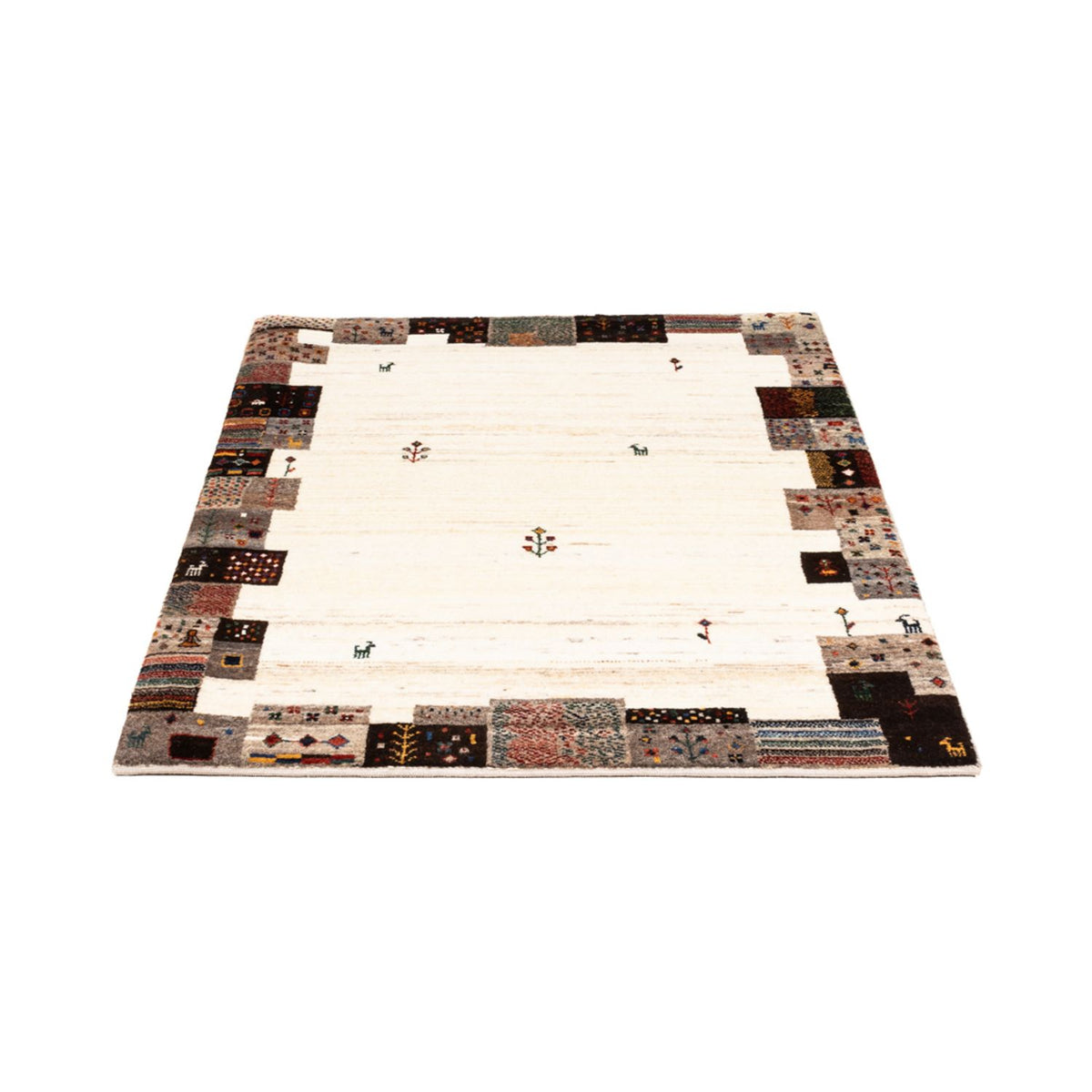 Tapis Gabbeh - Loribaft Persan - Royal - 125 x 90 cm - crème