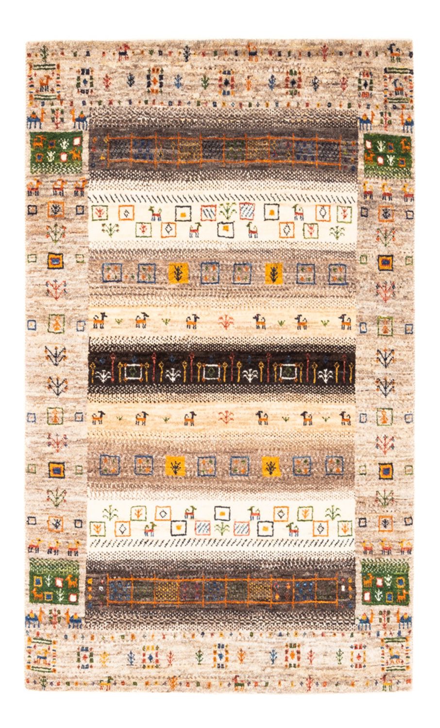 Tapis Gabbeh - Loribaft Persan - Royal - 135 x 87 cm - multicolore