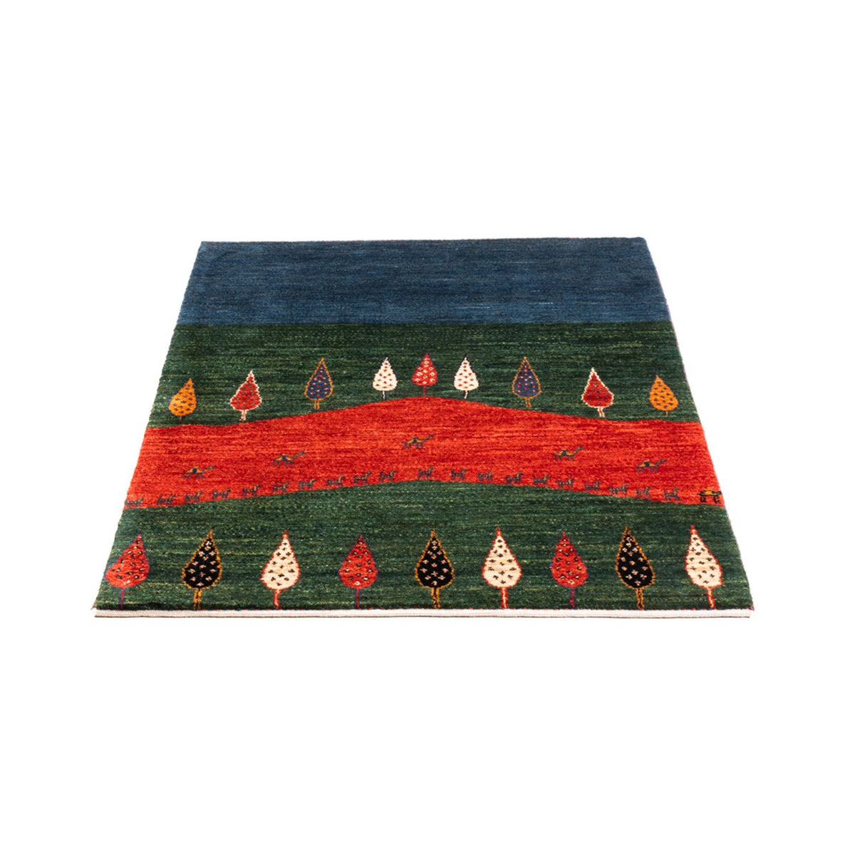 Tapis Gabbeh - Loribaft Persan - Royal - 126 x 82 cm - multicolore