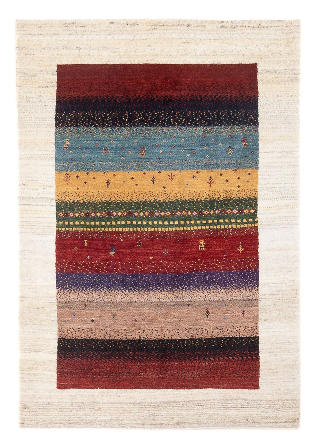 Tapis Gabbeh - Loribaft Persan - Royal - 130 x 85 cm - multicolore