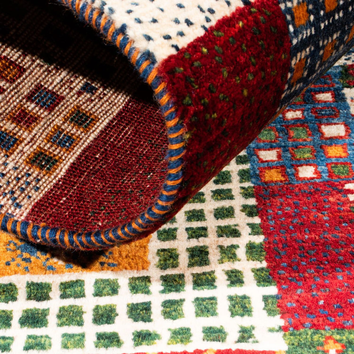 Tapis Gabbeh - Loribaft Persan - Royal - 134 x 85 cm - multicolore