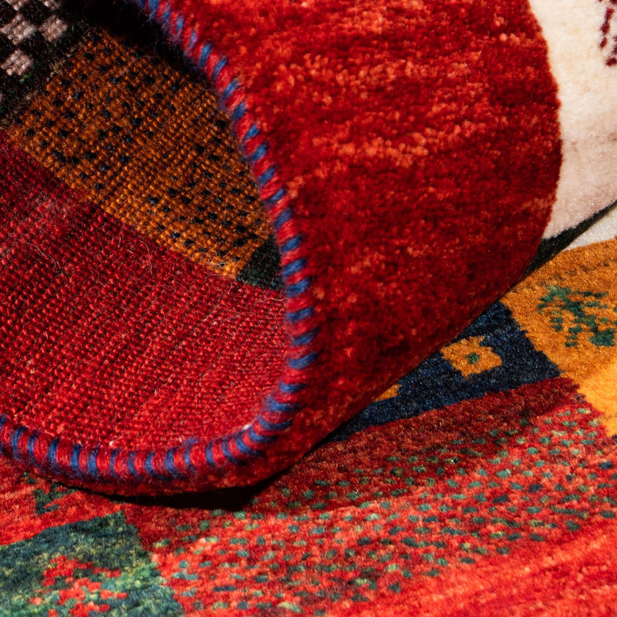 Tapis Gabbeh - Loribaft Persan - Royal - 128 x 85 cm - multicolore