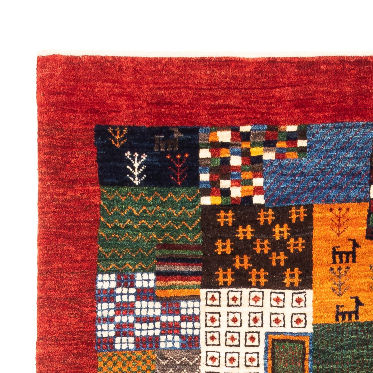 Tapis Gabbeh - Loribaft Persan - Royal - 146 x 97 cm - multicolore