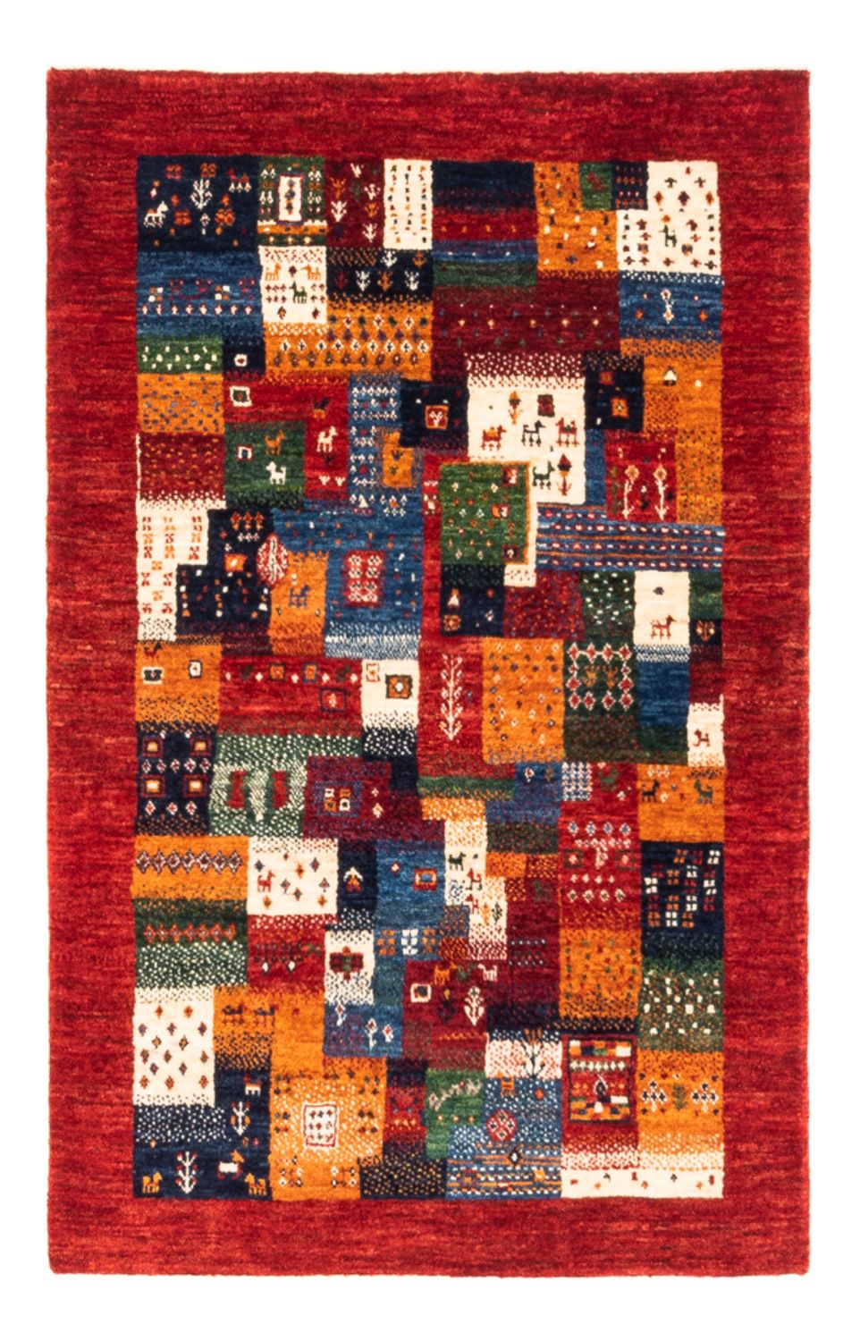 Tapis Gabbeh - Loribaft Persan - Royal - 127 x 84 cm - multicolore