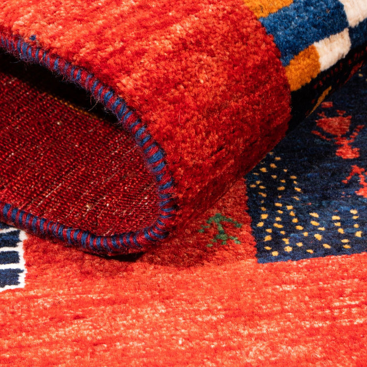 Tapis Gabbeh - Loribaft Persan - Royal - 118 x 84 cm - multicolore