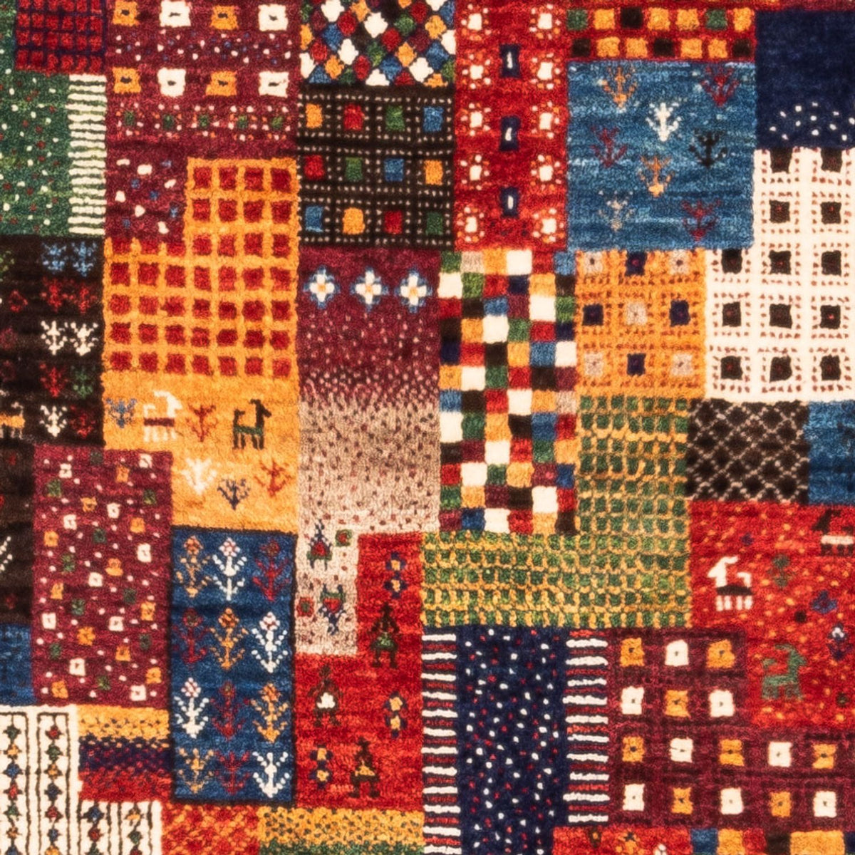 Tapis Gabbeh - Loribaft Persan - Royal - 127 x 88 cm - multicolore