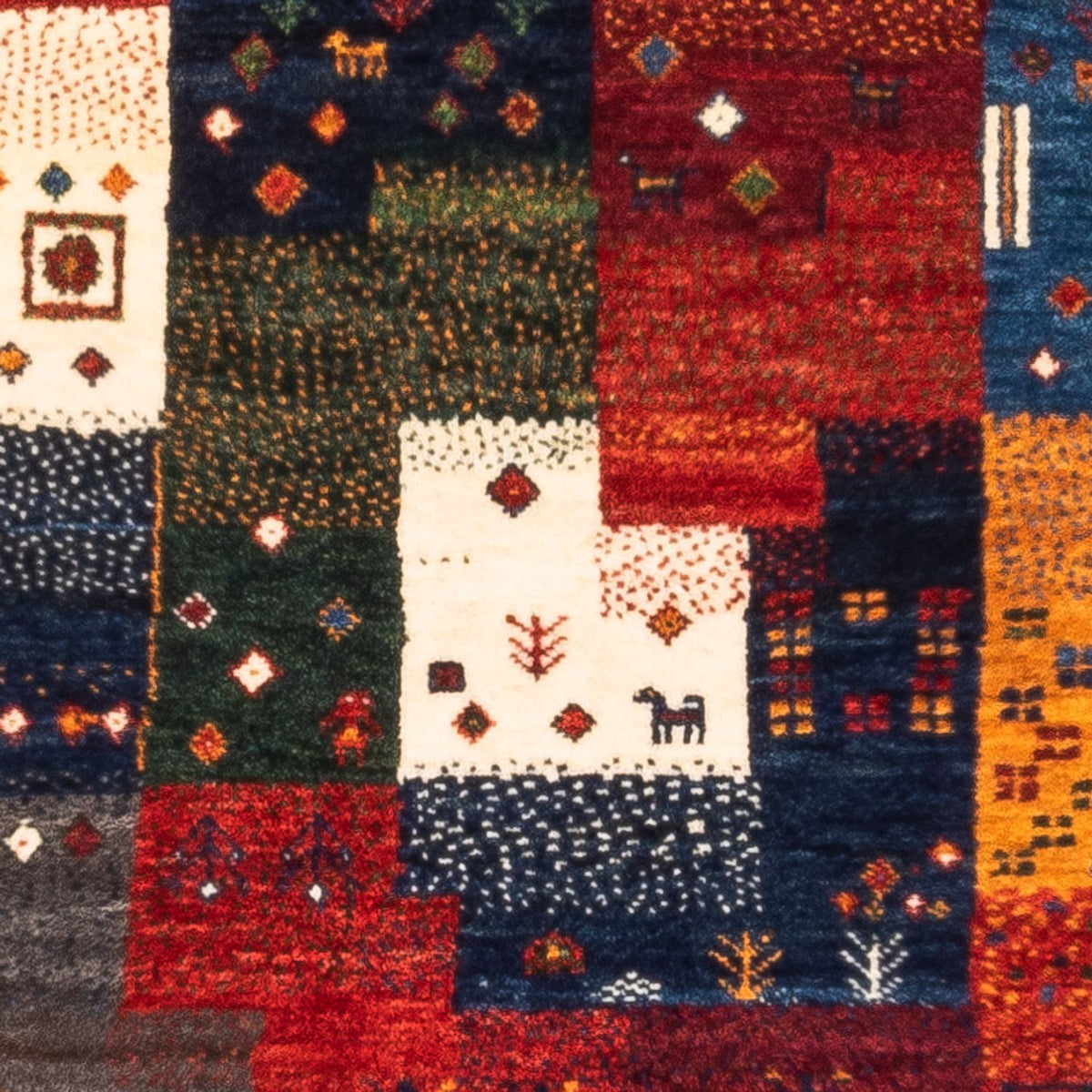 Tapis Gabbeh - Loribaft Persan - Royal - 132 x 82 cm - multicolore