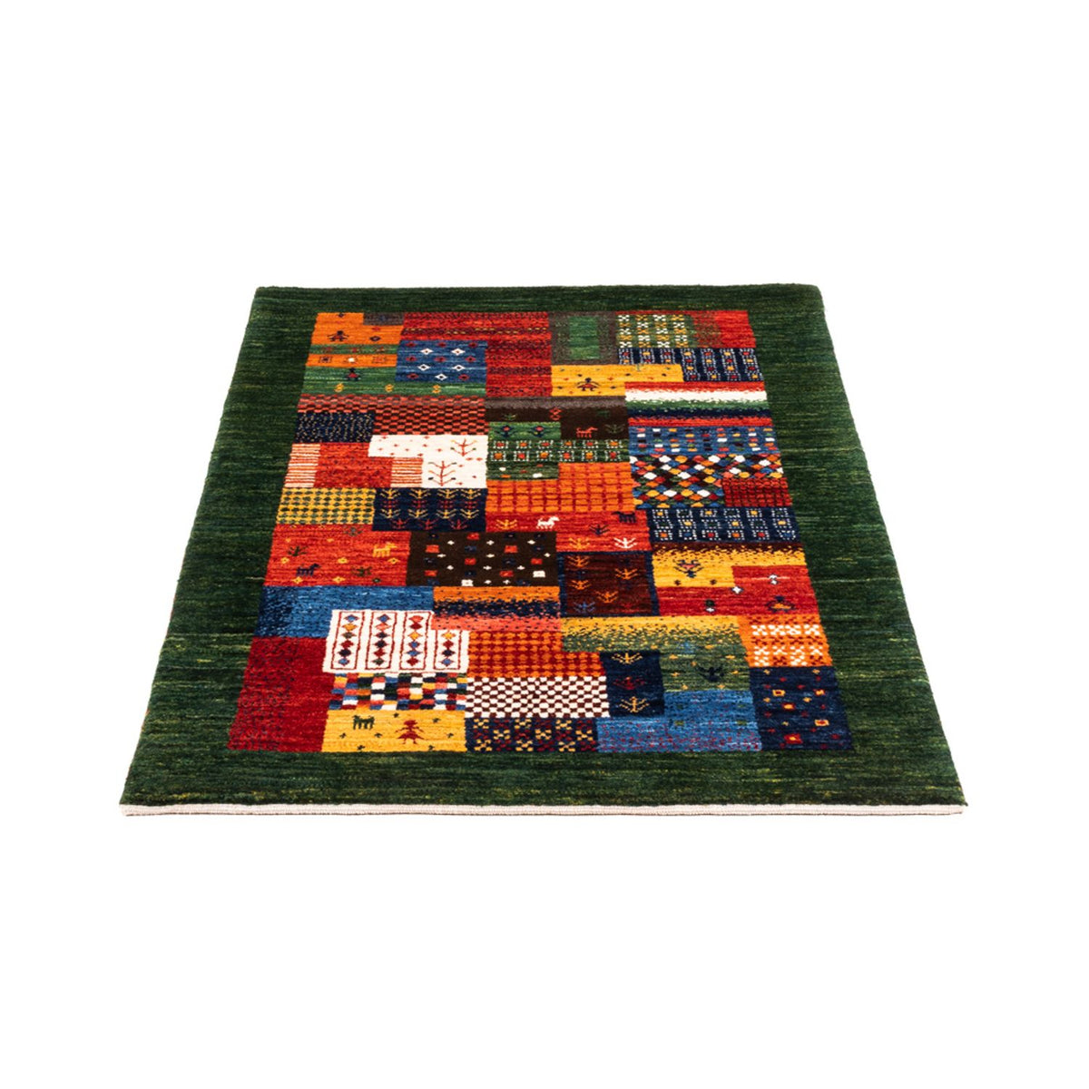Tapis Gabbeh - Loribaft Persan - Royal - 127 x 83 cm - vert