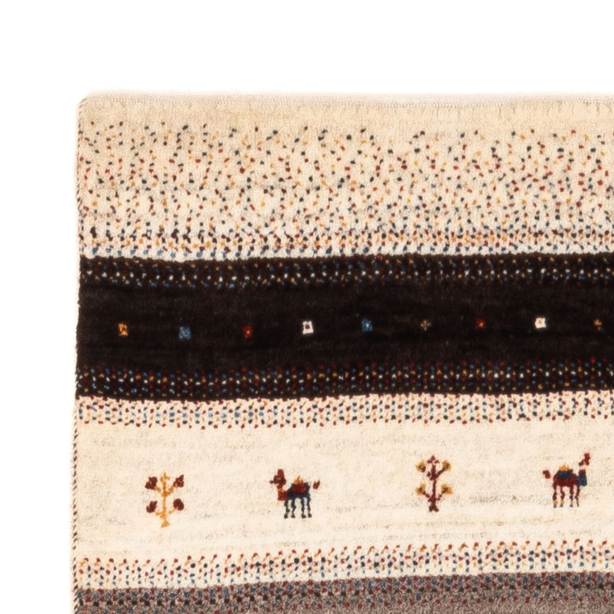 Tapis Gabbeh - Loribaft Persan - Royal - 134 x 84 cm - marron