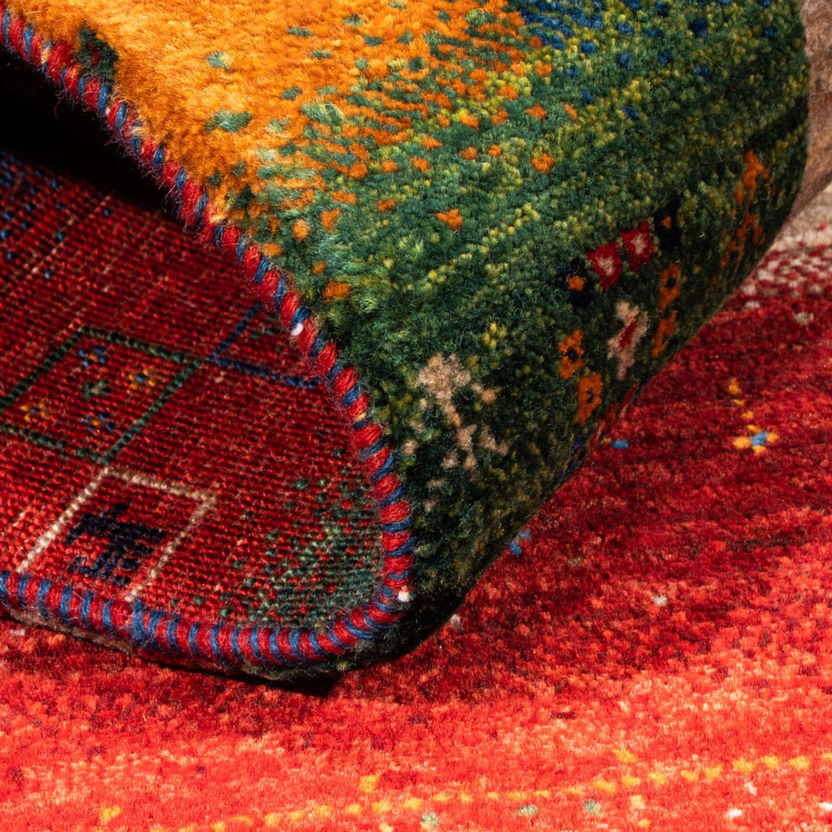 Tapis Gabbeh - Loribaft Persan - Royal - 136 x 85 cm - multicolore