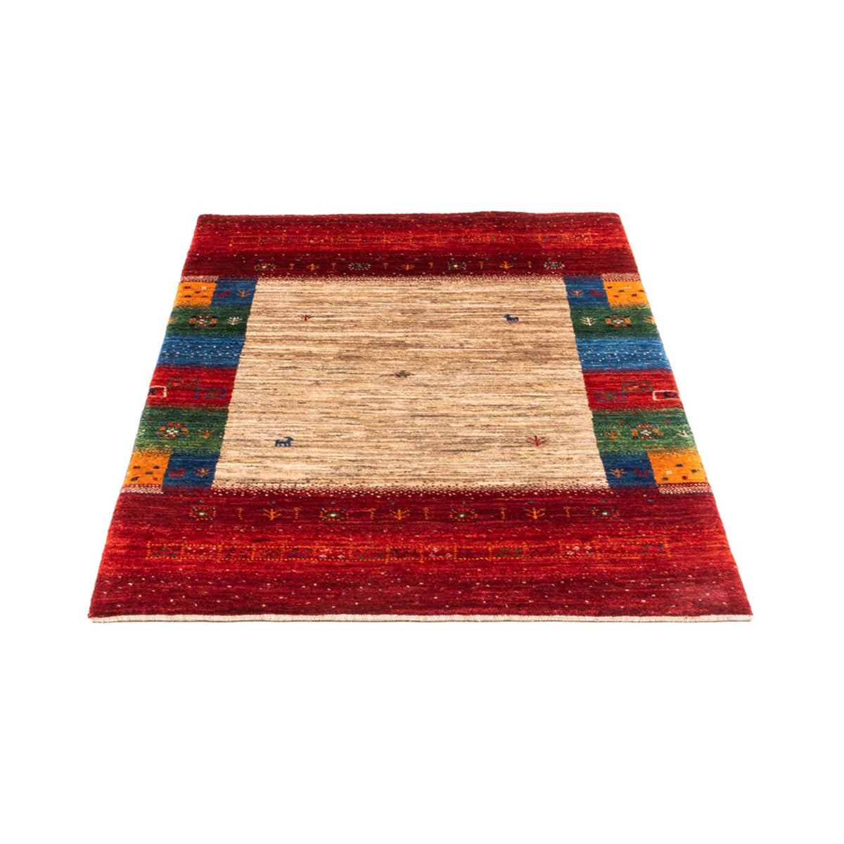 Tapis Gabbeh - Loribaft Persan - Royal - 136 x 85 cm - multicolore