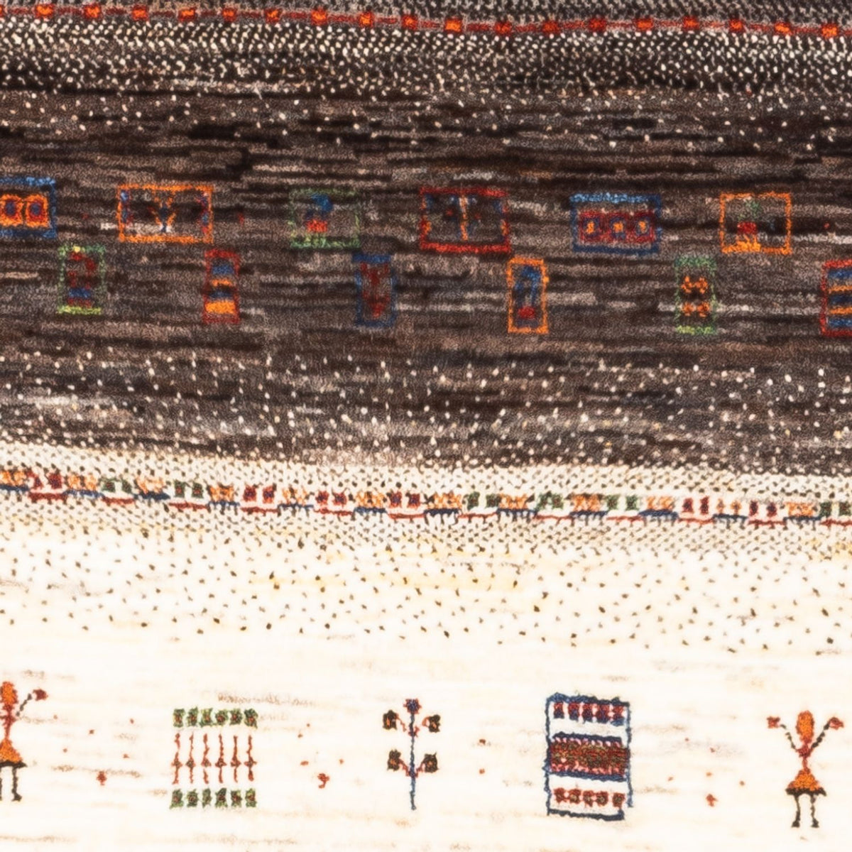 Tapis Gabbeh - Loribaft Persan - Royal - 137 x 85 cm - marron