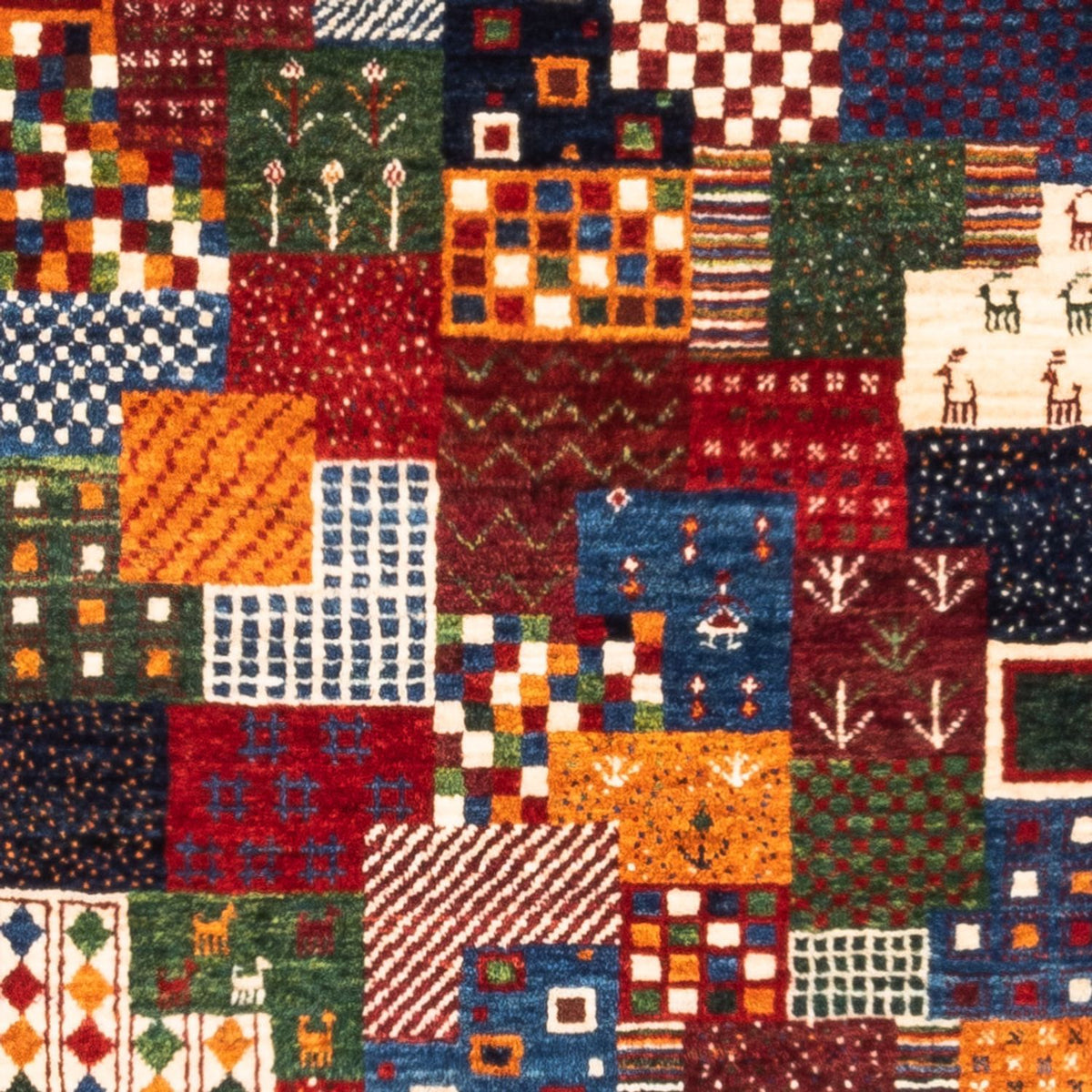 Tapis Gabbeh - Loribaft Persan - Royal - 132 x 86 cm - multicolore