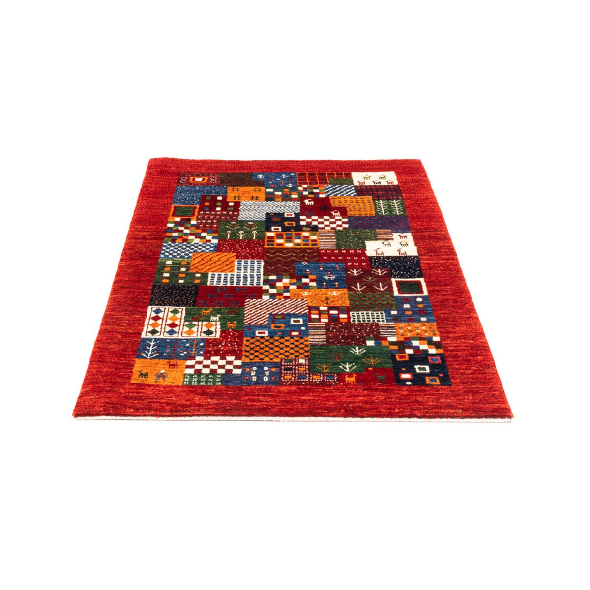 Tapis Gabbeh - Loribaft Persan - Royal - 132 x 86 cm - multicolore