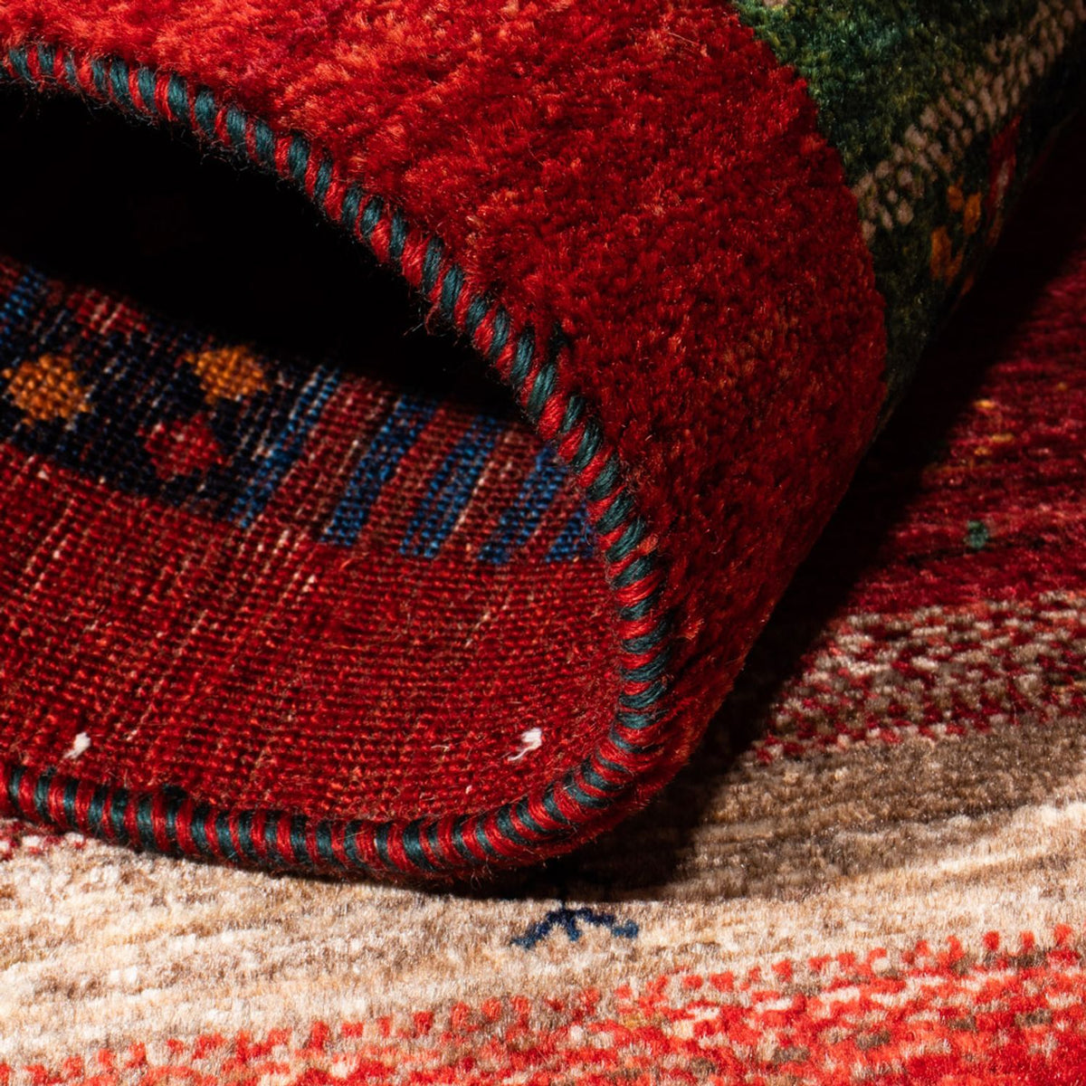 Tapis Gabbeh - Loribaft Persan - Royal - 128 x 83 cm - multicolore