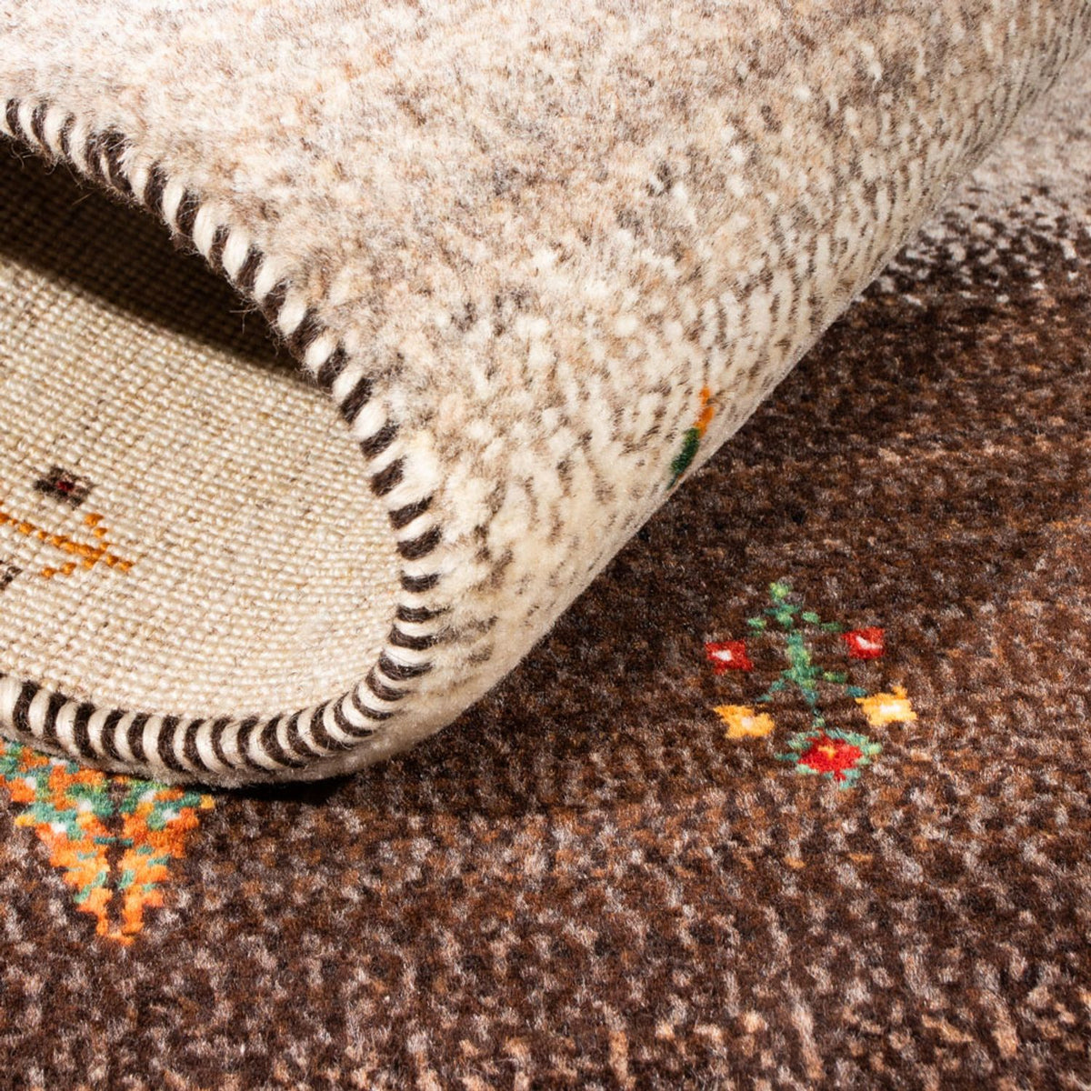 Tapis Gabbeh - Loribaft Persan - Royal - 126 x 84 cm - gris