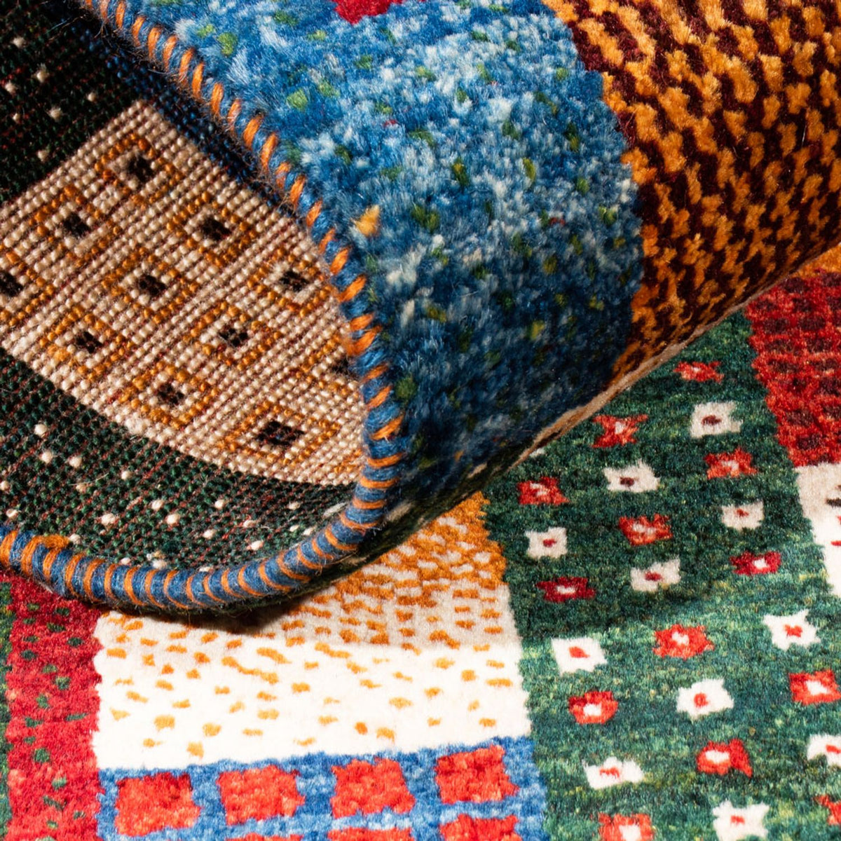 Tapis Gabbeh - Loribaft Persan - Royal - 132 x 80 cm - multicolore