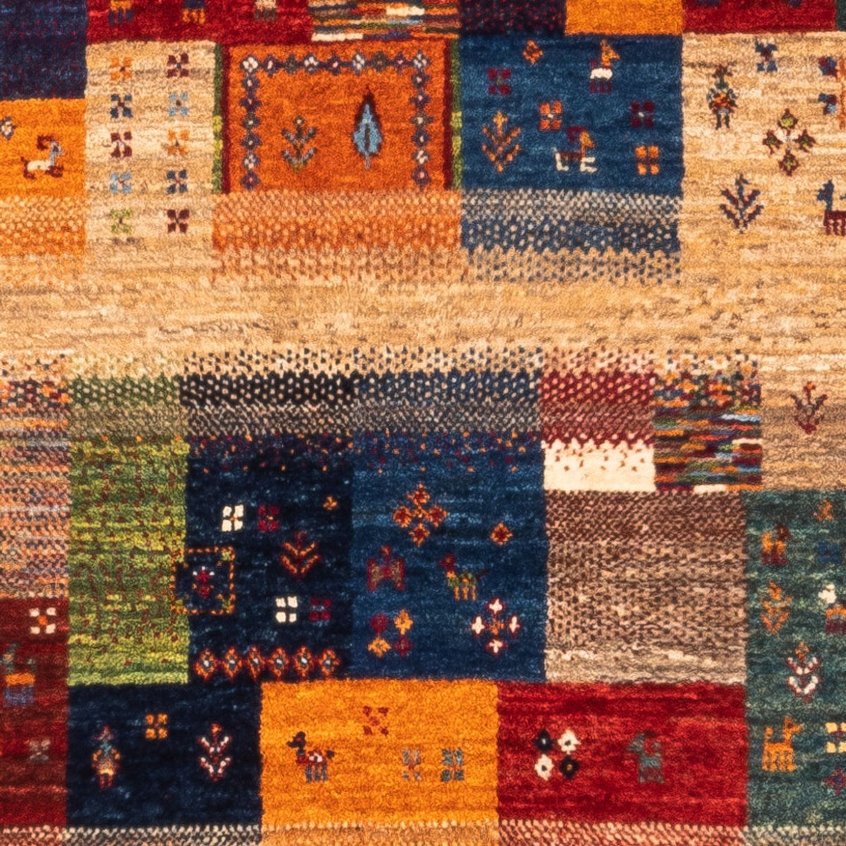 Tapis Gabbeh - Loribaft Persan - Royal - 132 x 84 cm - multicolore