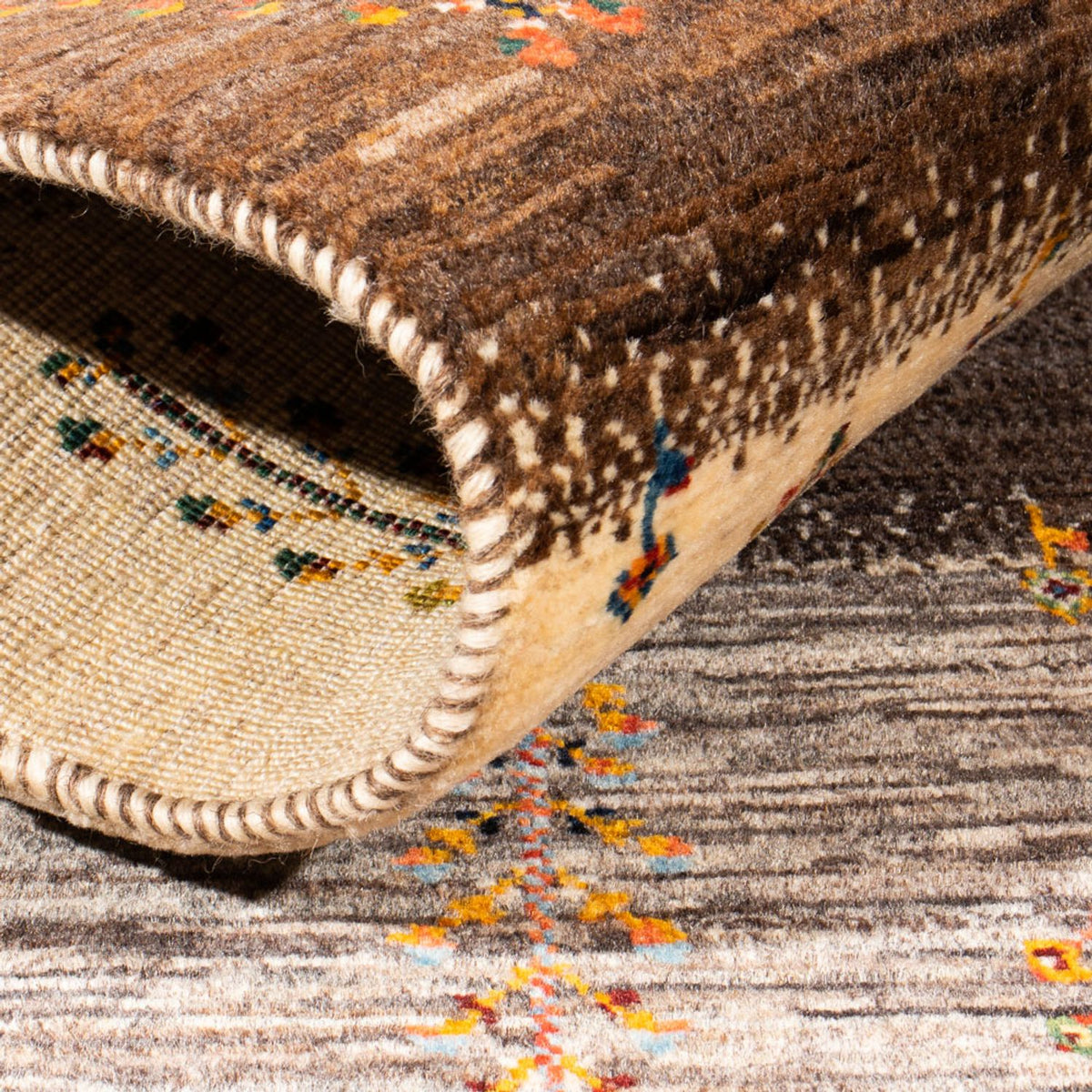 Tapis Gabbeh - Loribaft Persan - Royal - 122 x 84 cm - multicolore