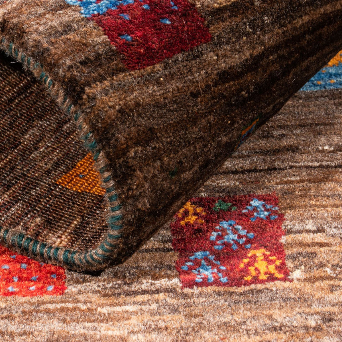 Tapis Gabbeh - Loribaft Persan - Royal - 119 x 82 cm - gris