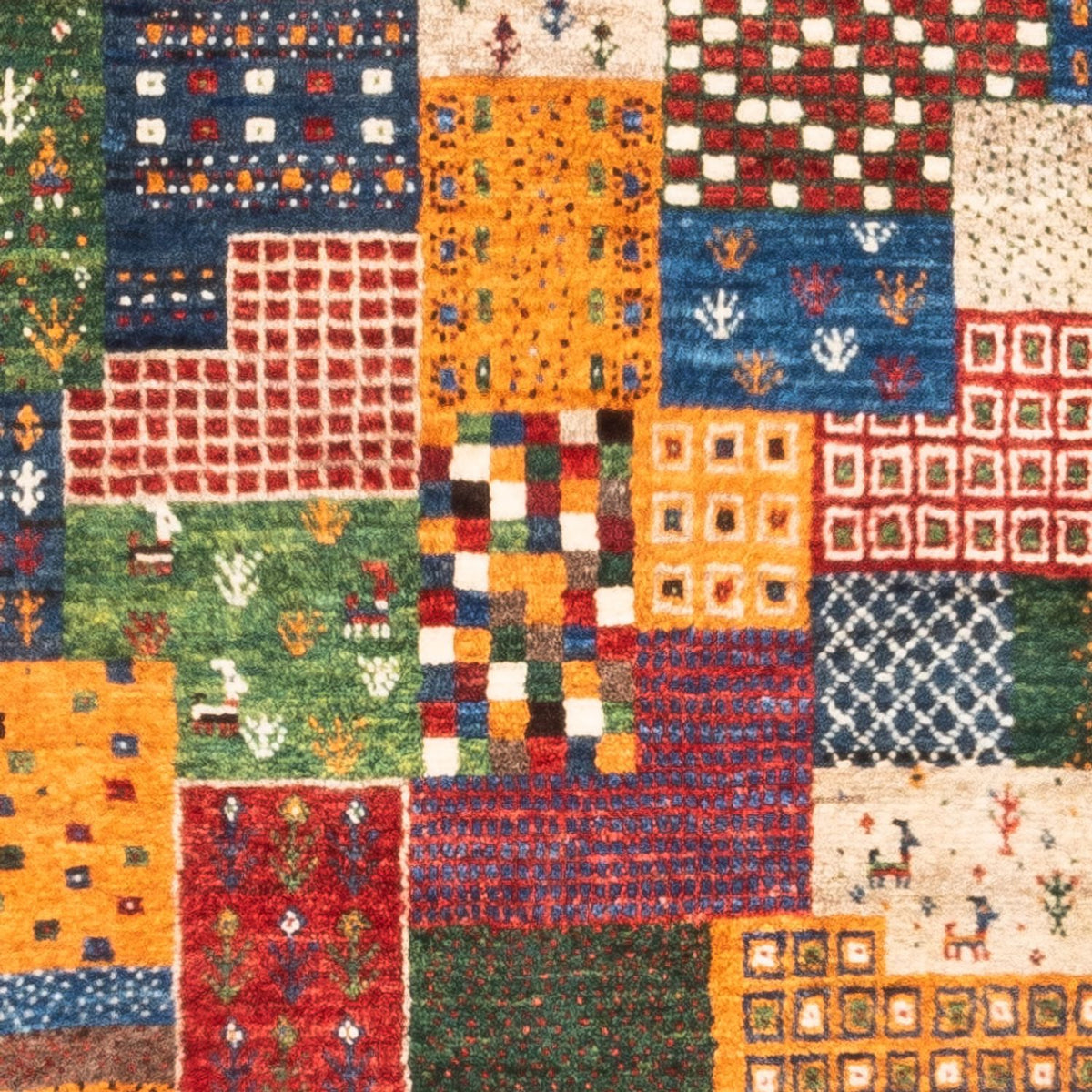 Tapis Gabbeh - Loribaft Persan - Royal - 126 x 86 cm - multicolore