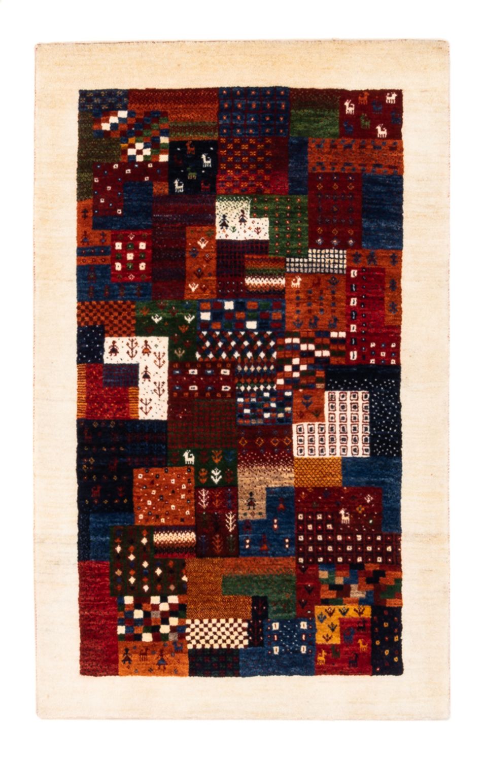 Tapis Gabbeh - Loribaft Persan - Royal - 134 x 84 cm - multicolore