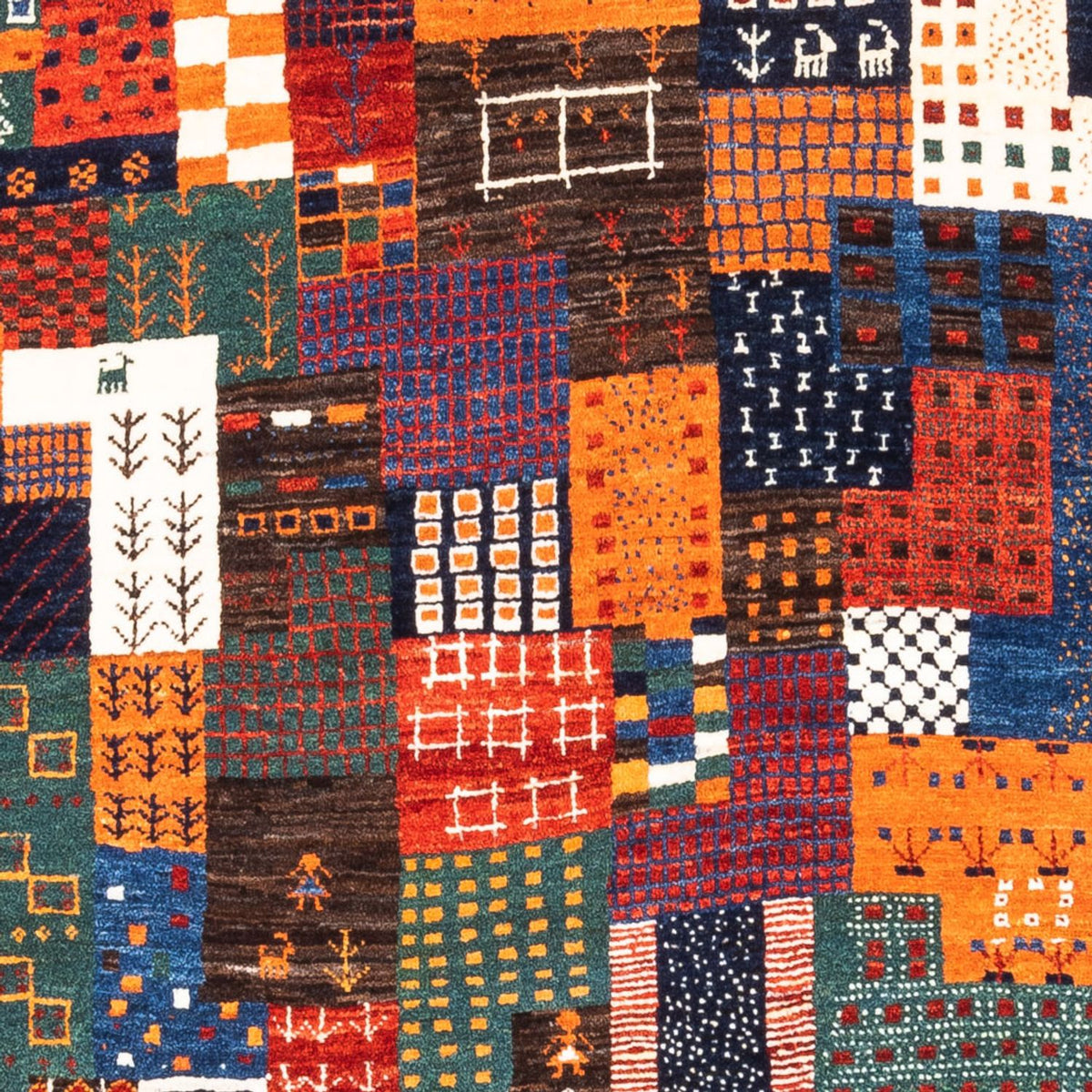 Tapis Gabbeh - Loribaft Persan - Royal - 143 x 101 cm - multicolore