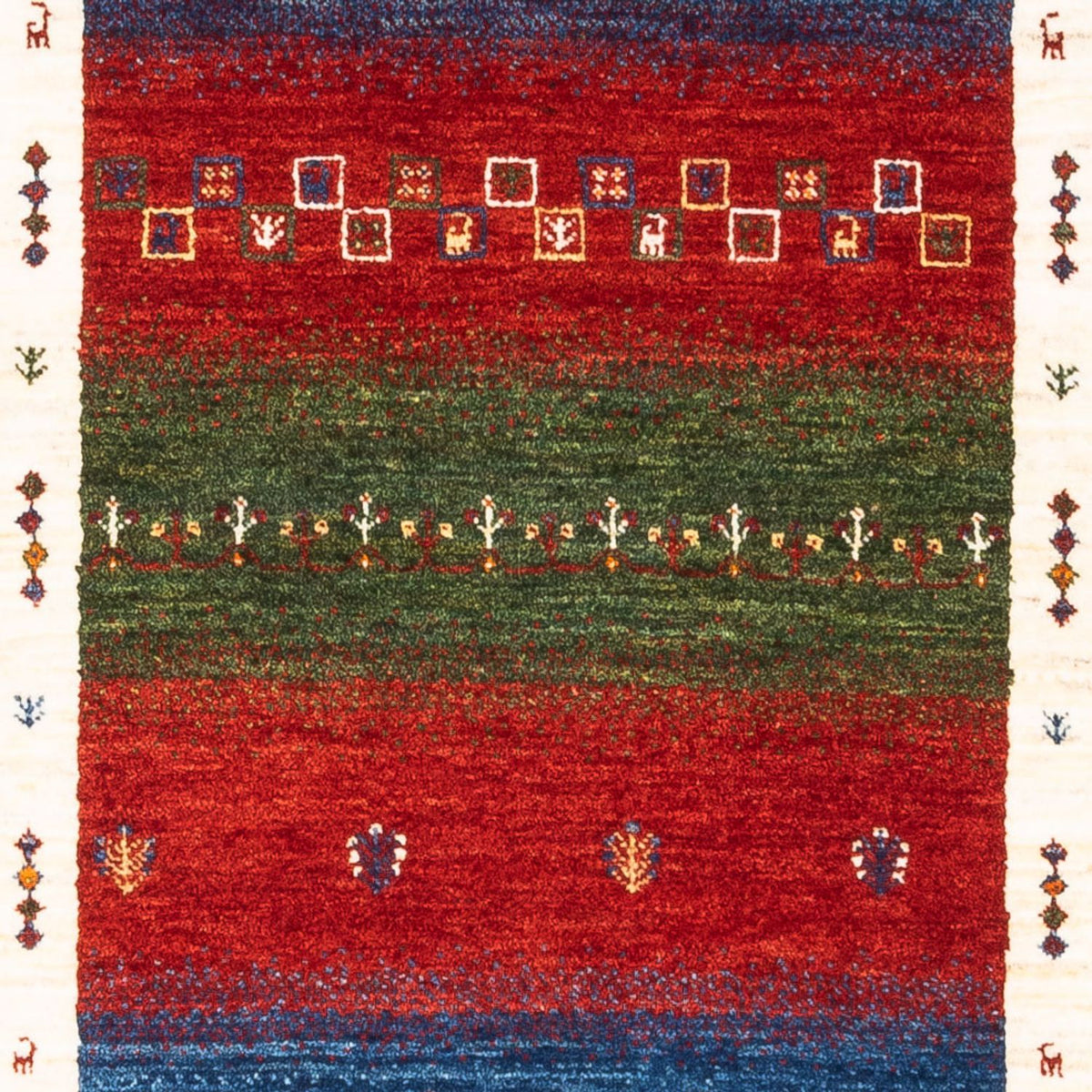 Tapis Gabbeh - Loribaft Persan - Royal - 122 x 82 cm - multicolore