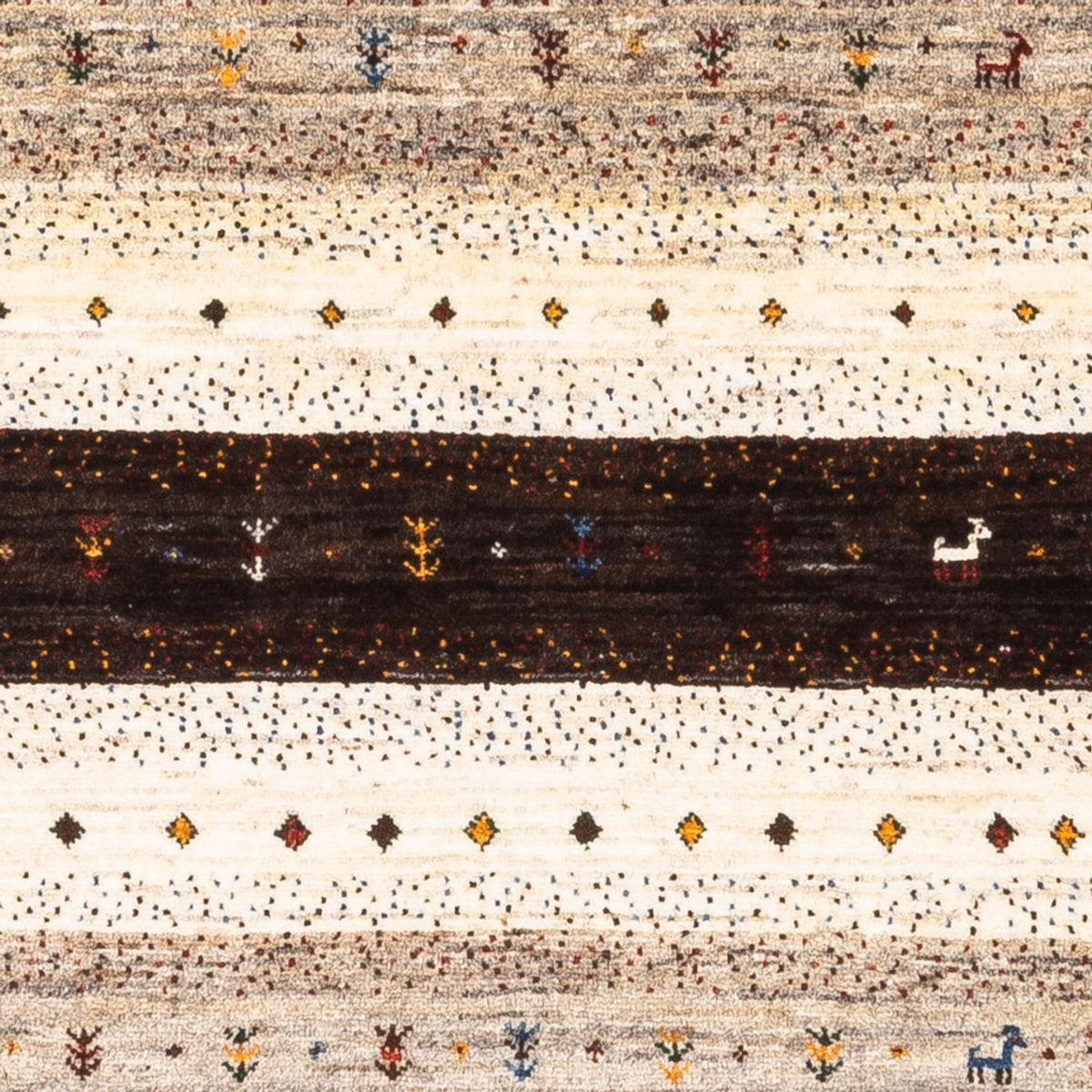 Tapis Gabbeh - Loribaft Persan - Royal - 121 x 84 cm - multicolore