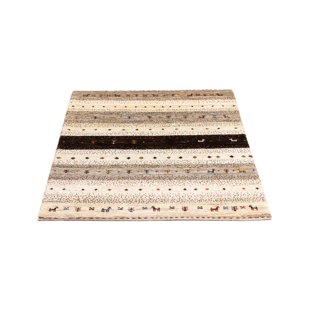 Tapis Gabbeh - Loribaft Persan - Royal - 121 x 84 cm - multicolore