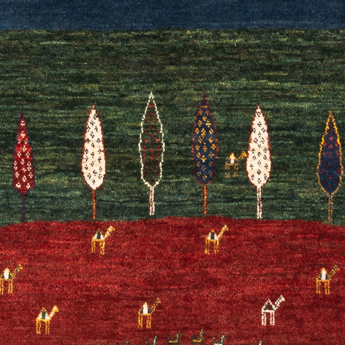 Tapis Gabbeh - Loribaft Persan - Royal - 122 x 83 cm - multicolore