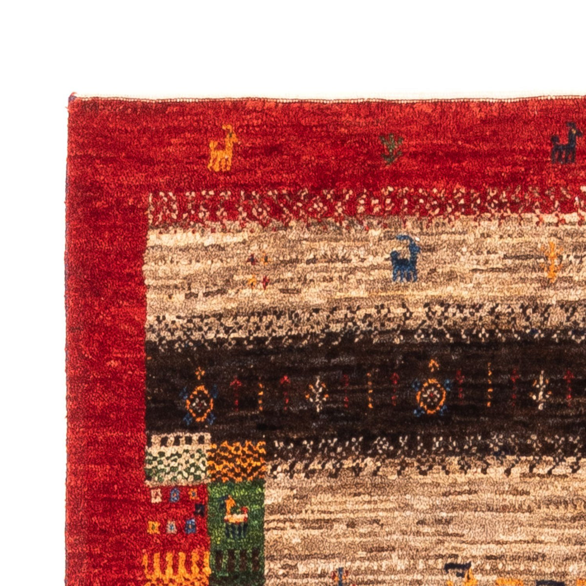 Tapis Gabbeh - Loribaft Persan - Royal - 130 x 87 cm - gris