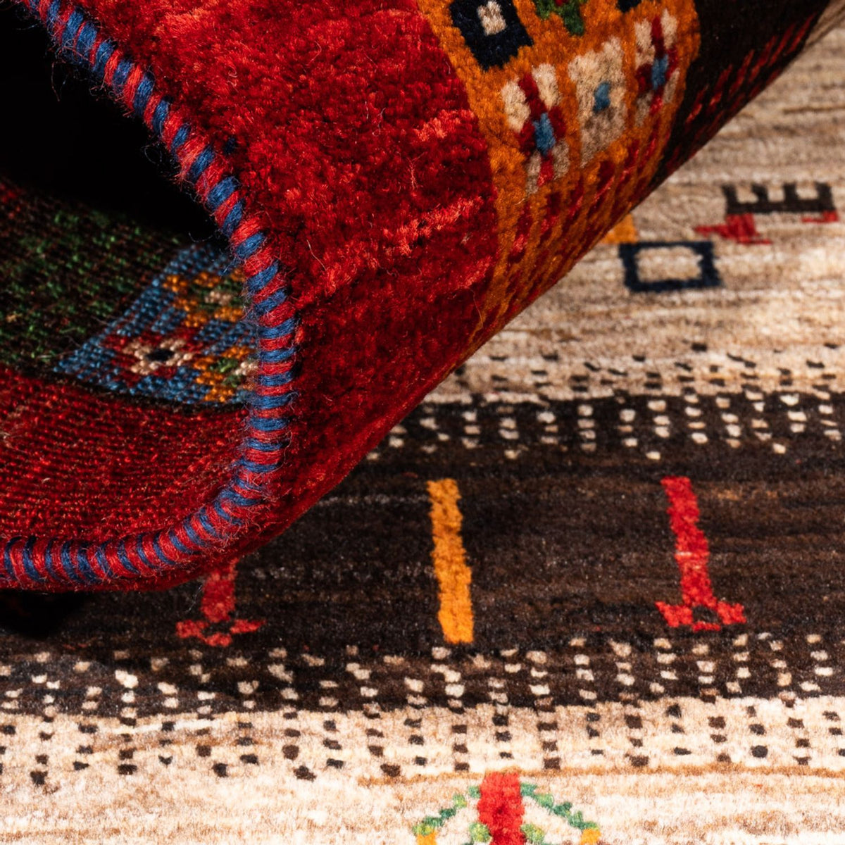 Tapis Gabbeh - Loribaft Persan - Royal - 125 x 87 cm - multicolore