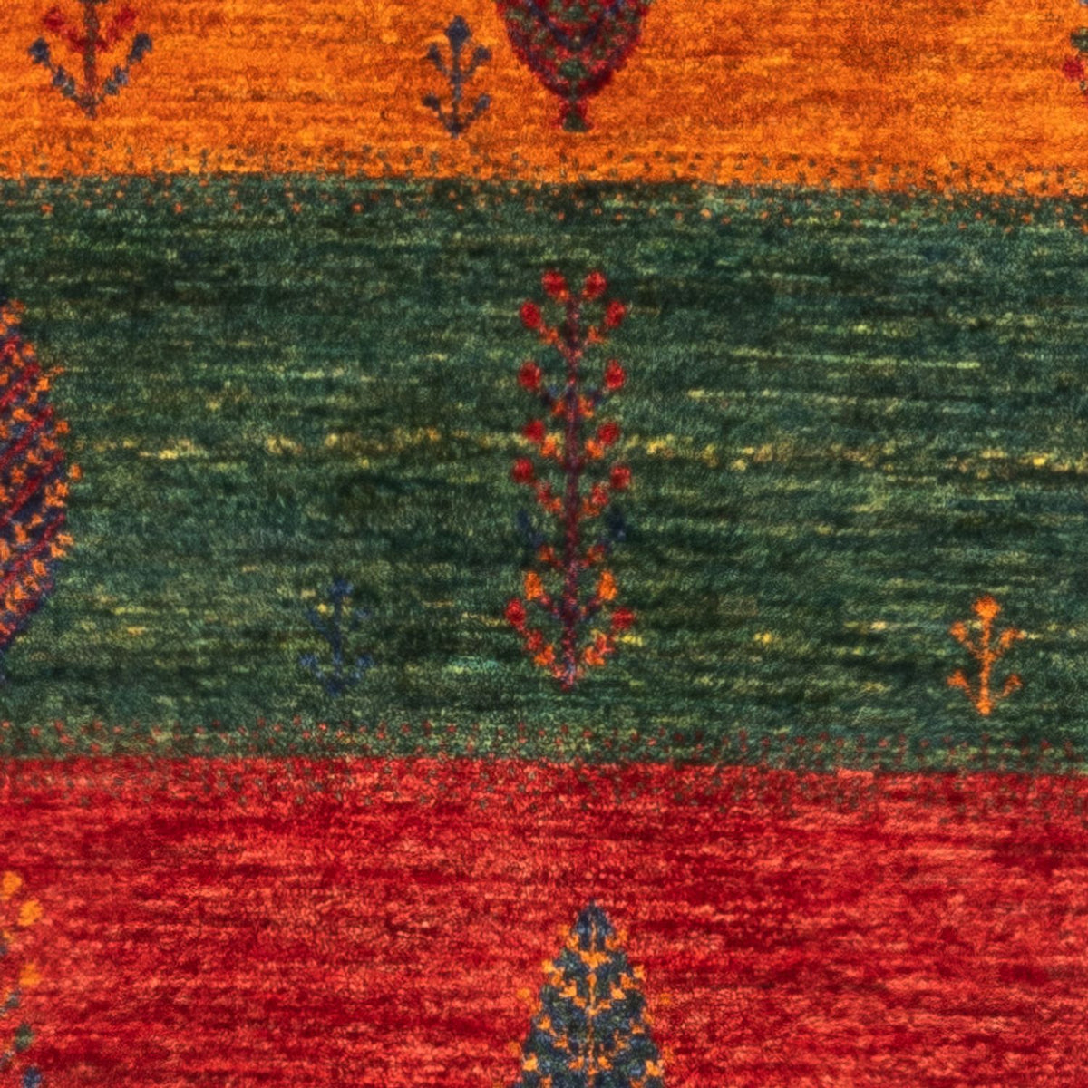 Tapis Gabbeh - Loribaft Persan - Royal - 138 x 84 cm - multicolore