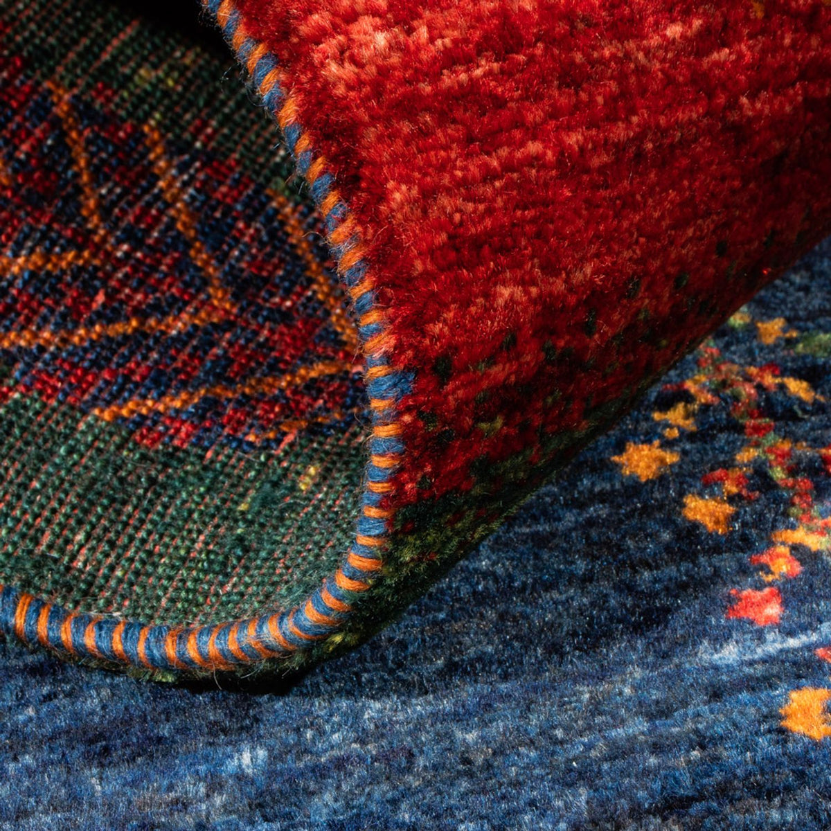 Tapis Gabbeh - Loribaft Persan - Royal - 138 x 84 cm - multicolore