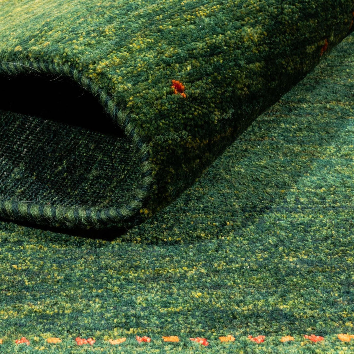 Tapis Gabbeh - Loribaft Persan - 200 x 160 cm - vert