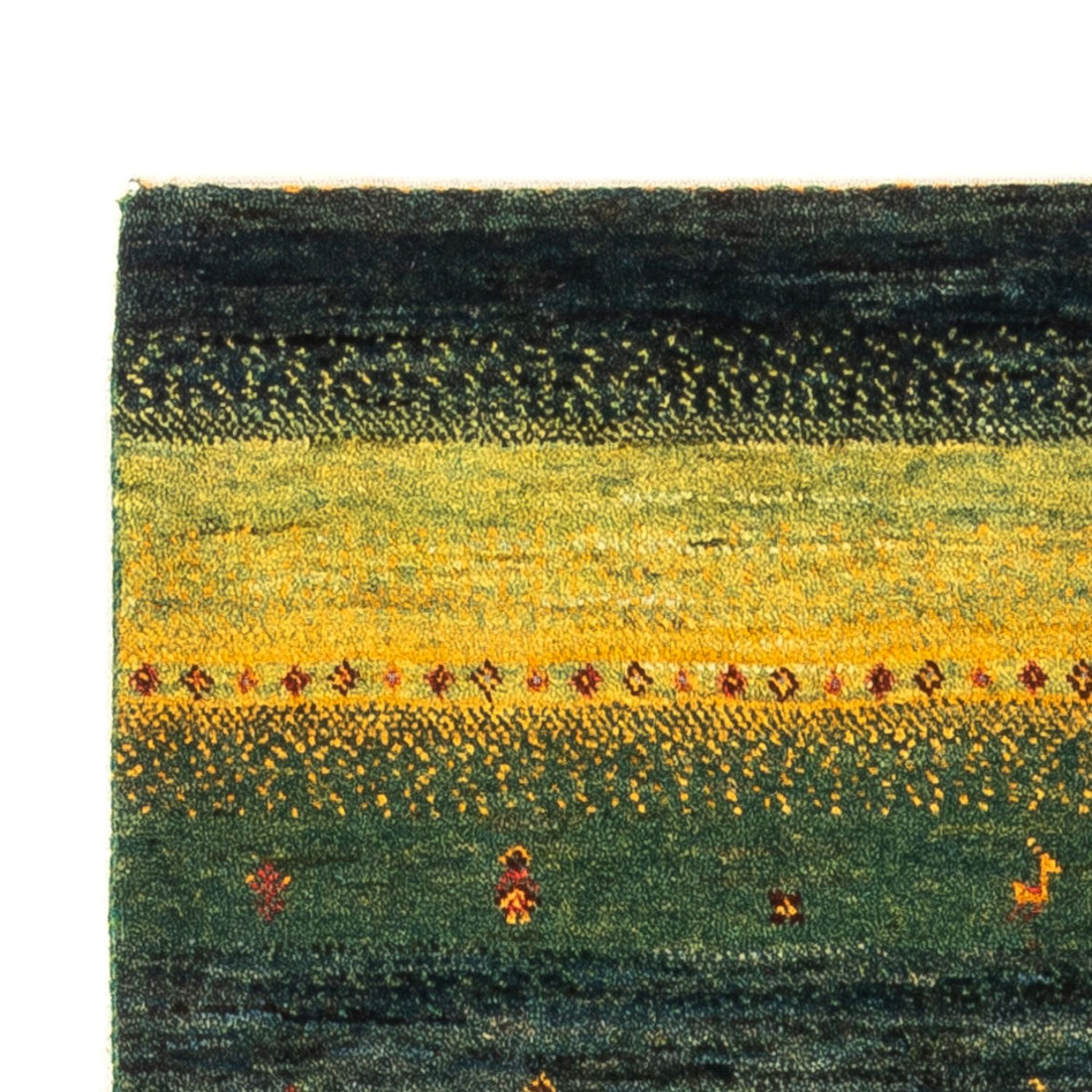 Tapis Gabbeh - Loribaft Persan - Royal - 133 x 82 cm - vert