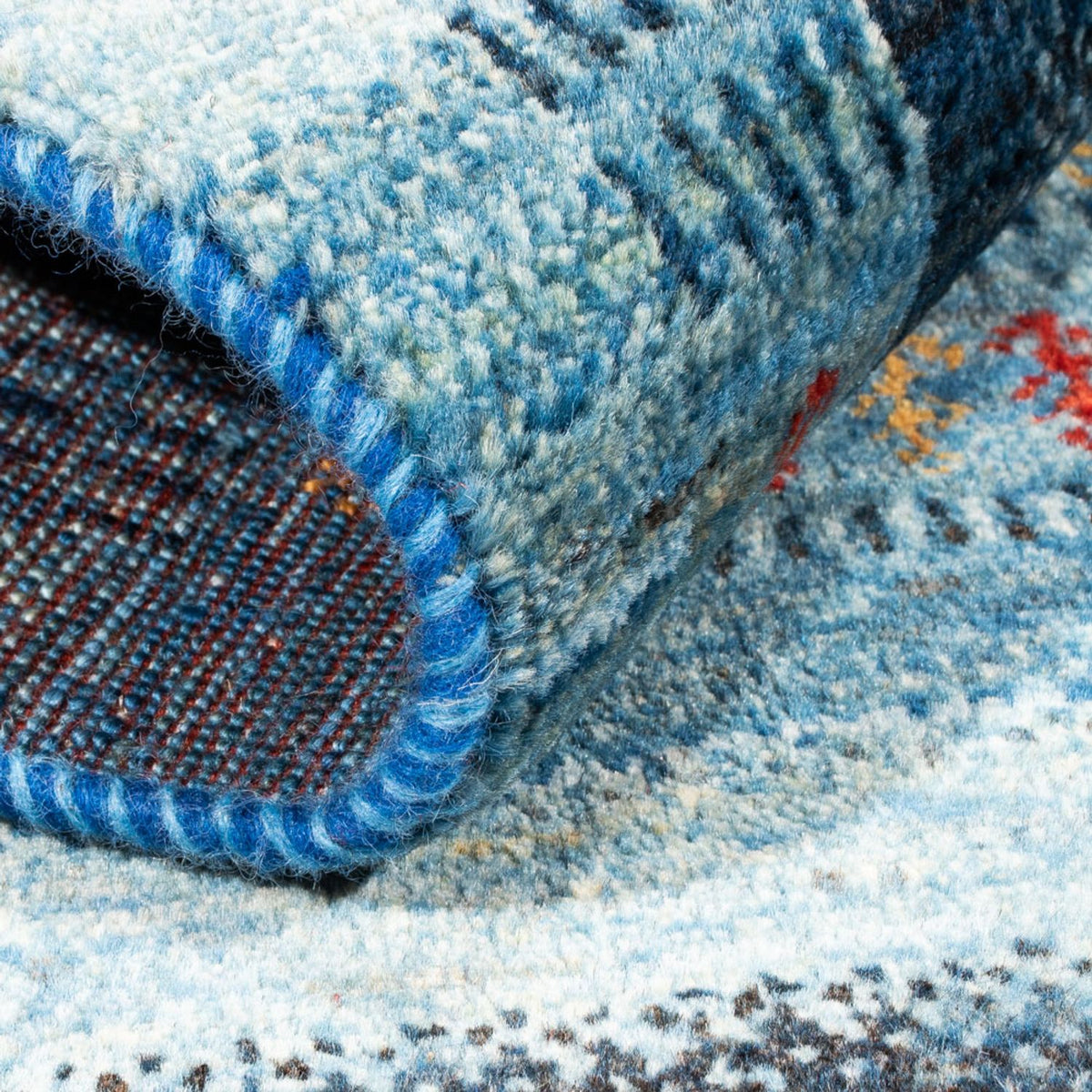 Tapis Gabbeh - Loribaft Persan - Royal - 128 x 78 cm - bleu