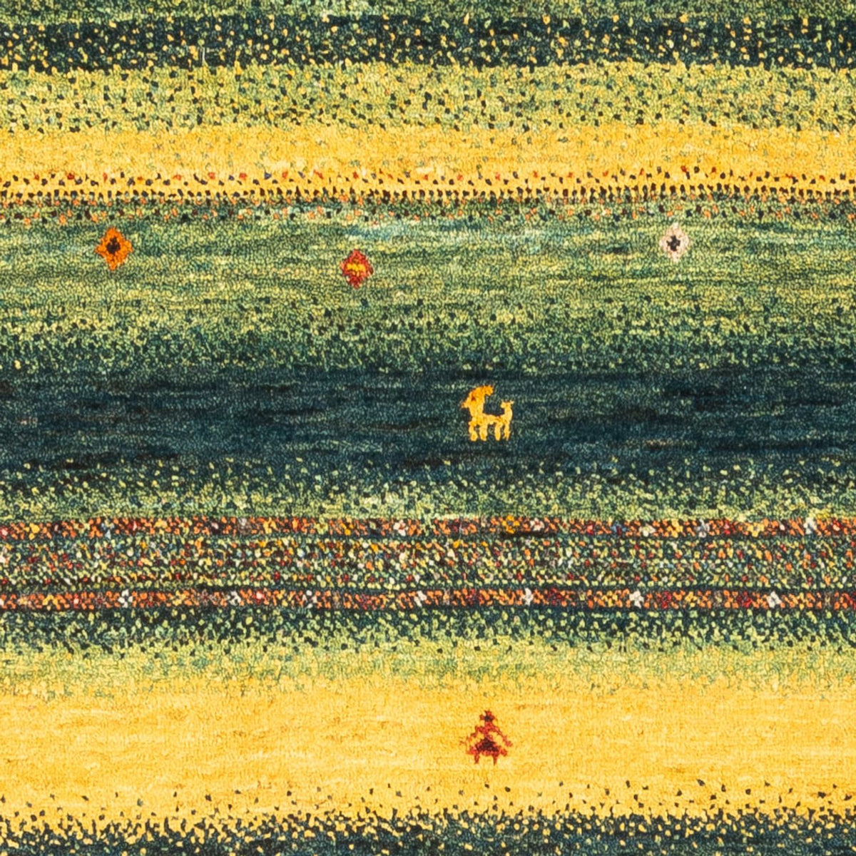 Tapis Gabbeh - Loribaft Persan - Royal - 131 x 86 cm - multicolore