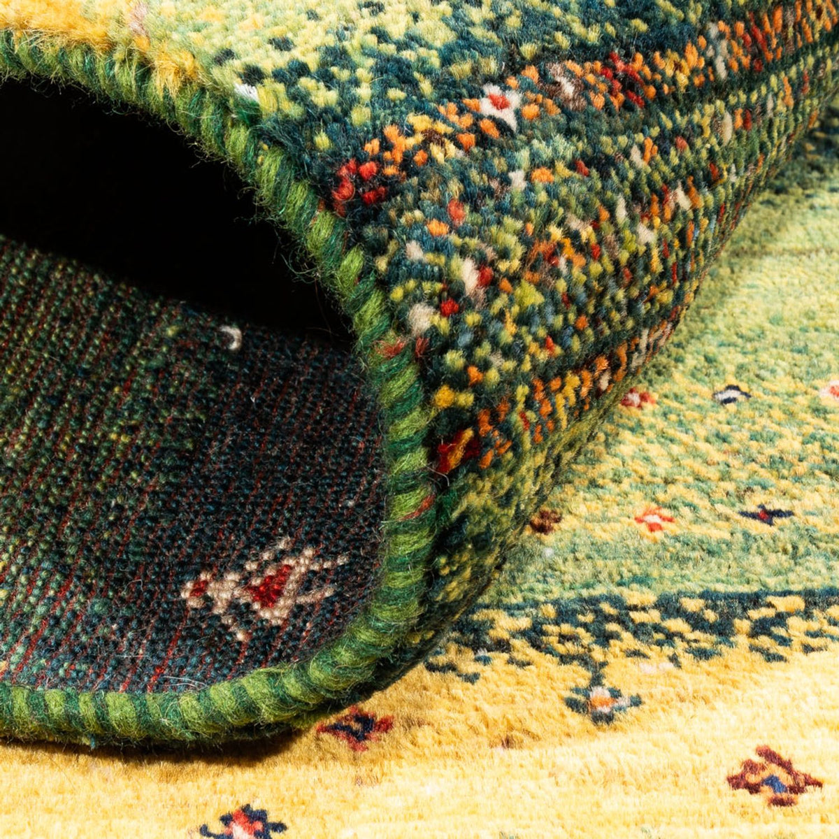 Tapis Gabbeh - Loribaft Persan - Royal - 131 x 86 cm - multicolore